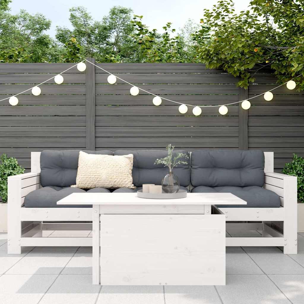 vidaXL Sofaelement Gartentisch Weiß 100x50x75 cm günstig online kaufen