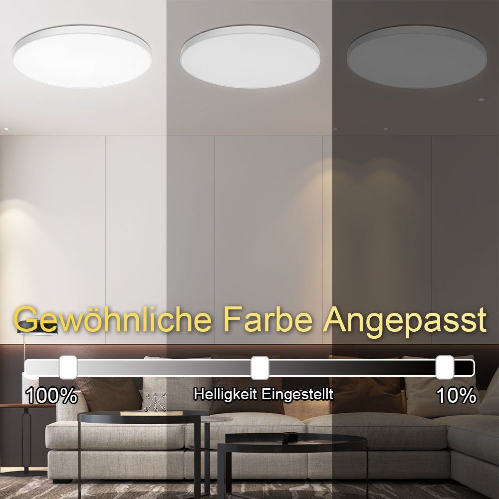 LED Farbwechsel, wechselbar, Dimmbare, LED Sunicol Deckenleuchte Smart RGB+CCT 30W/48W,RGB+CCT, Timer, Deckenlampe