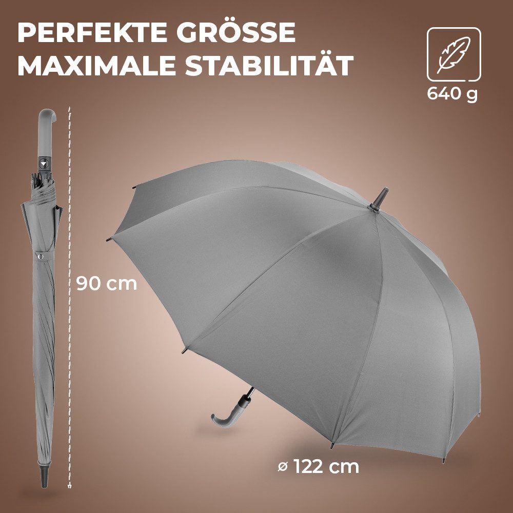 Langenberg Stockregenschirm [Ø122 cm Spannweite] Sturmfest, Stockschirm LORD - LANGENBERG, ☑ Windproof-Funktion – Bild 3 von 5