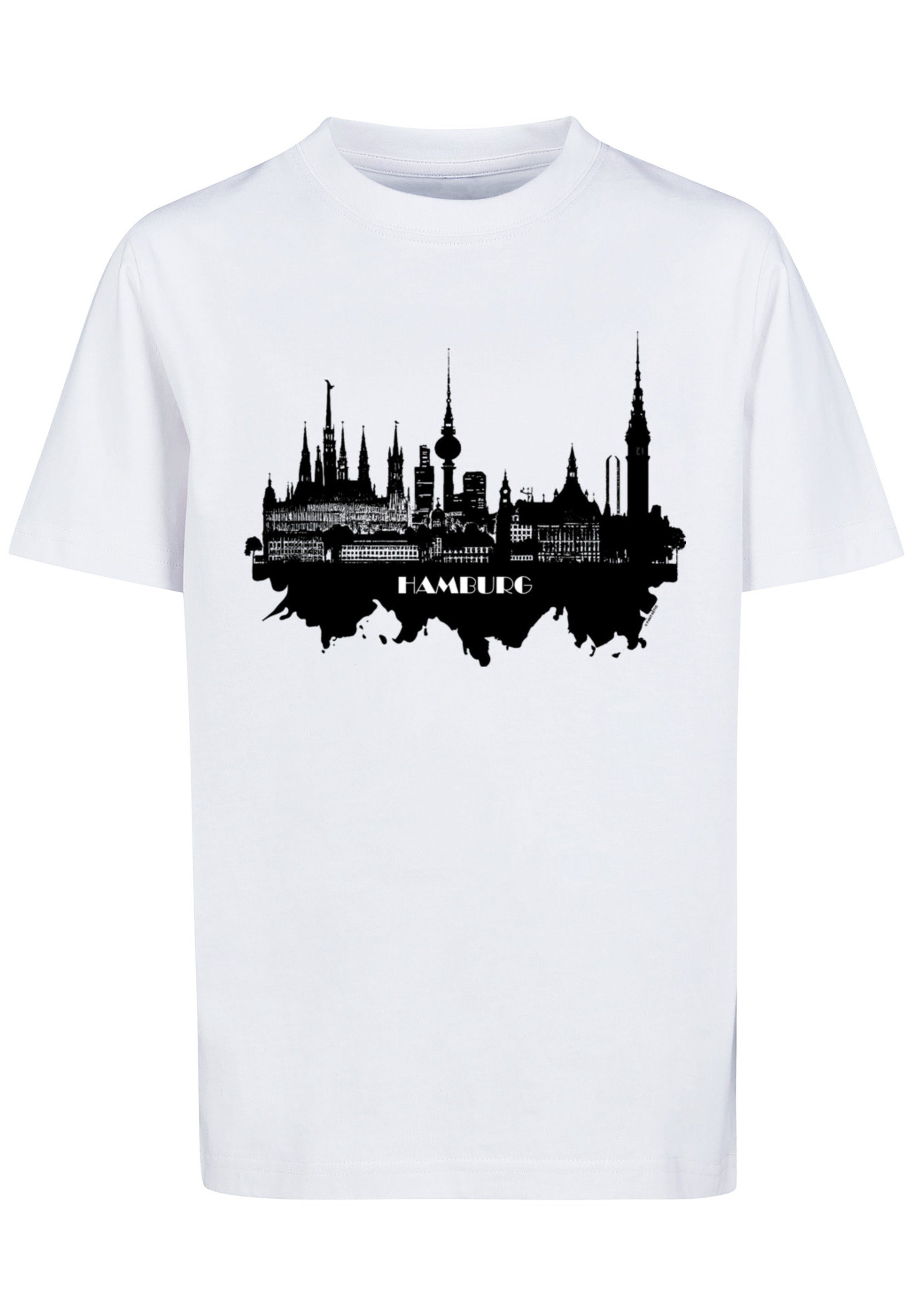 F4NT4STIC Cities weiß Print Collection skyline T-Shirt Hamburg -