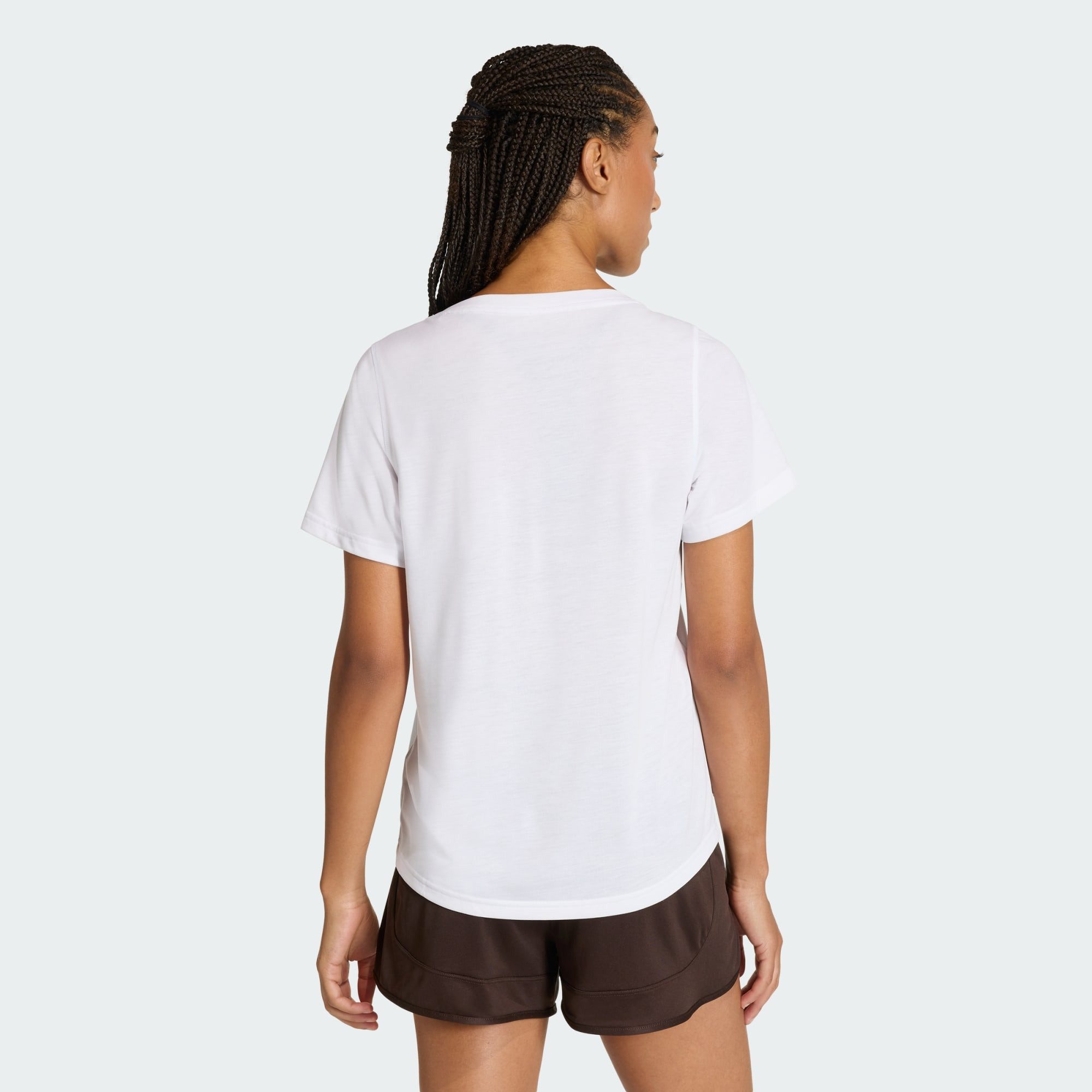 adidas Performance Trainingsshirt WORKOUT ESSENTIALS T-SHIRT MIT TIEFEM AUS günstig online kaufen