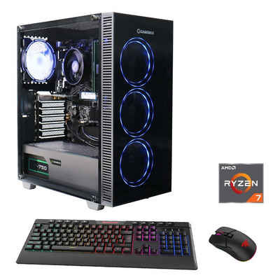 GAMEMAX Multimedia-PC Draco XD 7002 PC (AMD Ryzen 7 5700G, 16 GB RAM, 2000 GB SSD, Luftkühlung, Windows 11)