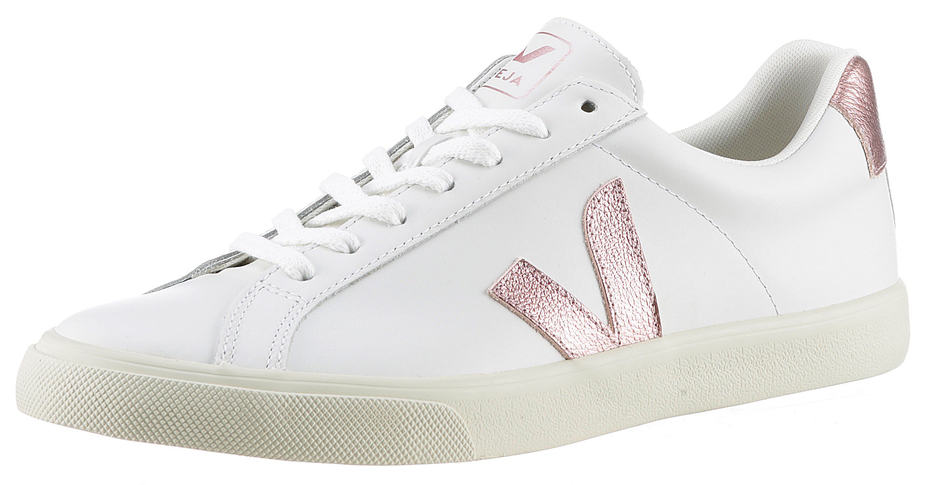 VEJA Esplar Sneaker Plateausneaker, Retrosneaker, Schnürschuh Logo in Rosegoldfarben