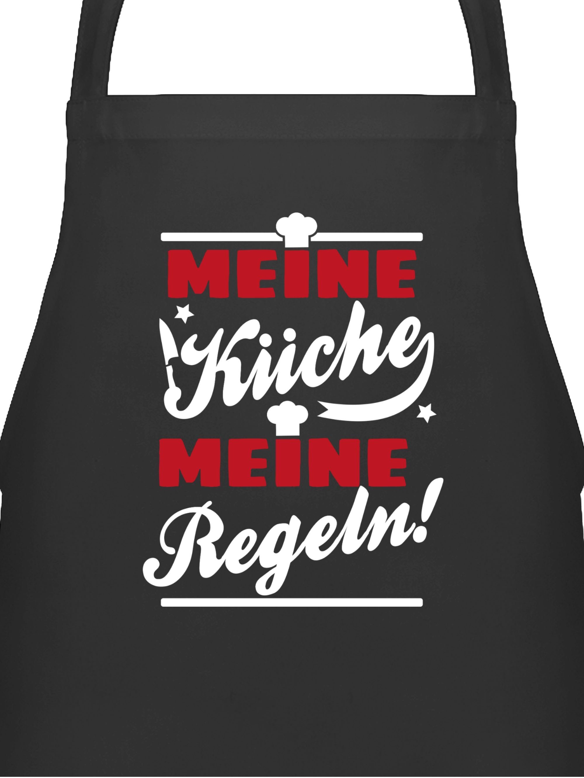 Shirtracer Kochschürze Meine Küche Meine Regeln, (1-tlg), Kochschürze