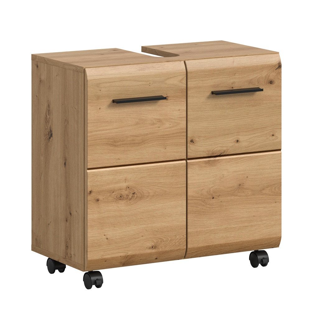 xonox.home Waschbeckenunterschrank Waschbeckenunterschrank Ice, auf Rollen, Artisan Oak (1-St) Badmöbel, Einzelltyp