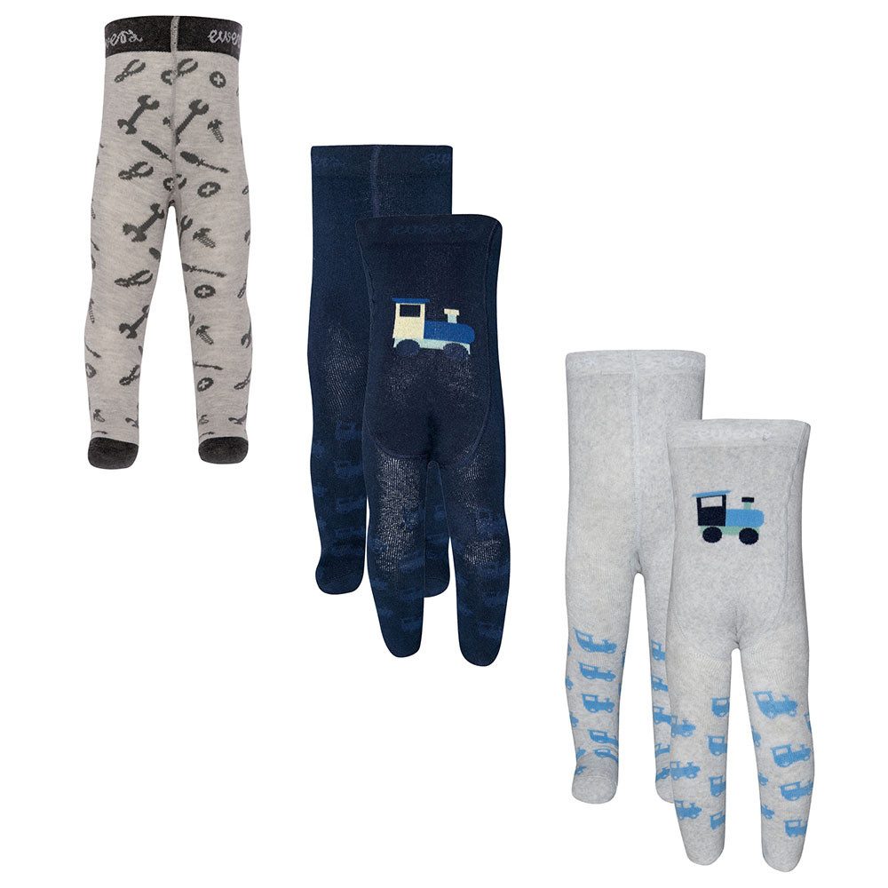 Ewers Thermostrumpfhose Thermo Strumpfhose 3er Pack Werkzeug/Eisenbahn 59% Baumwolle, 20% Polyester, 19% Polyamid, 2% Elasthan