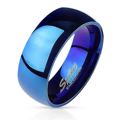 BUNGSA Fingerring »Ring klassisch Blau aus Edelstahl Unisex« (Ring, 1-tlg., inkl. Schmuckbeutel aus Organza), Damen Herren