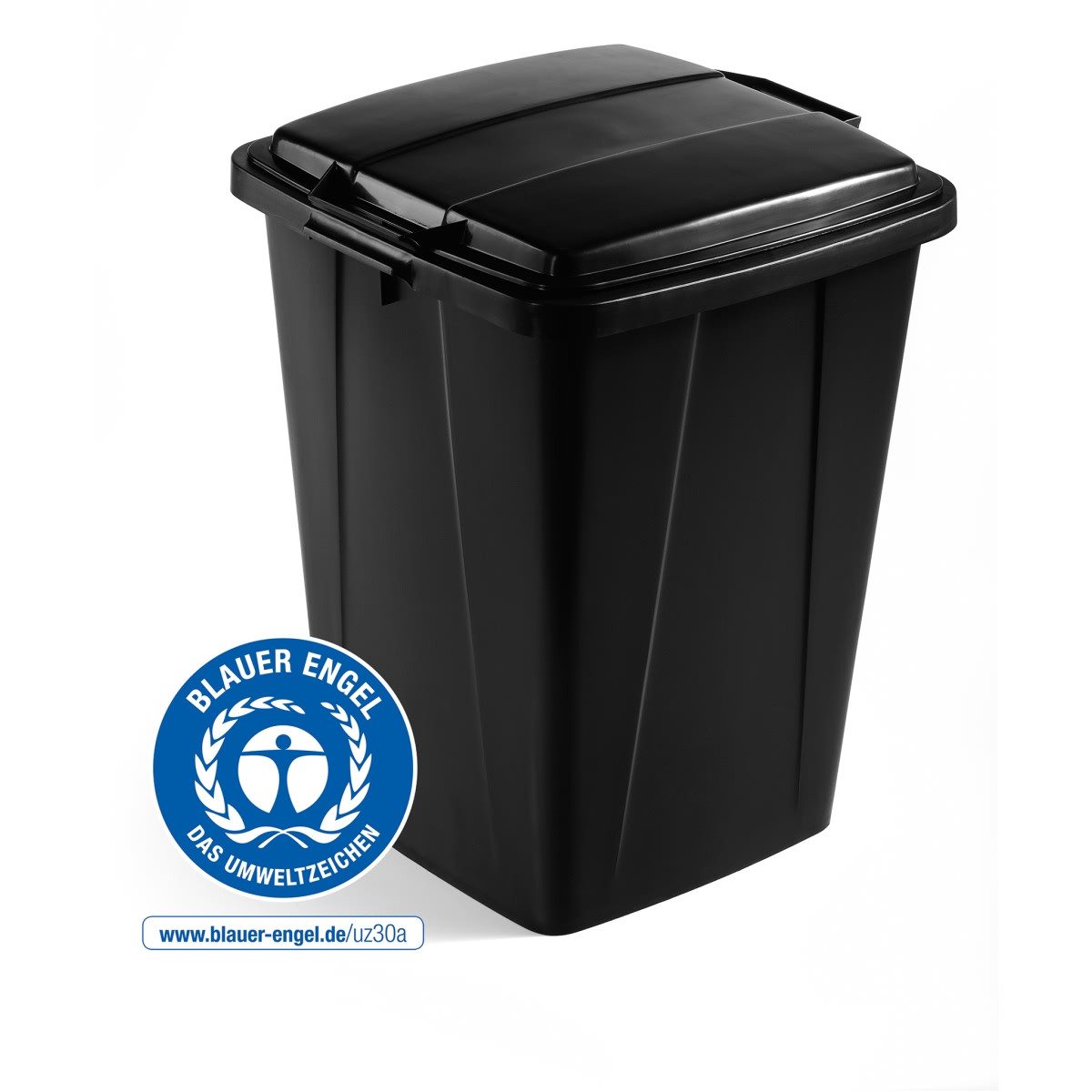 DURABLE Papierkorb Abfallbehälter Durabin ECO 90L quadratisch schwarz