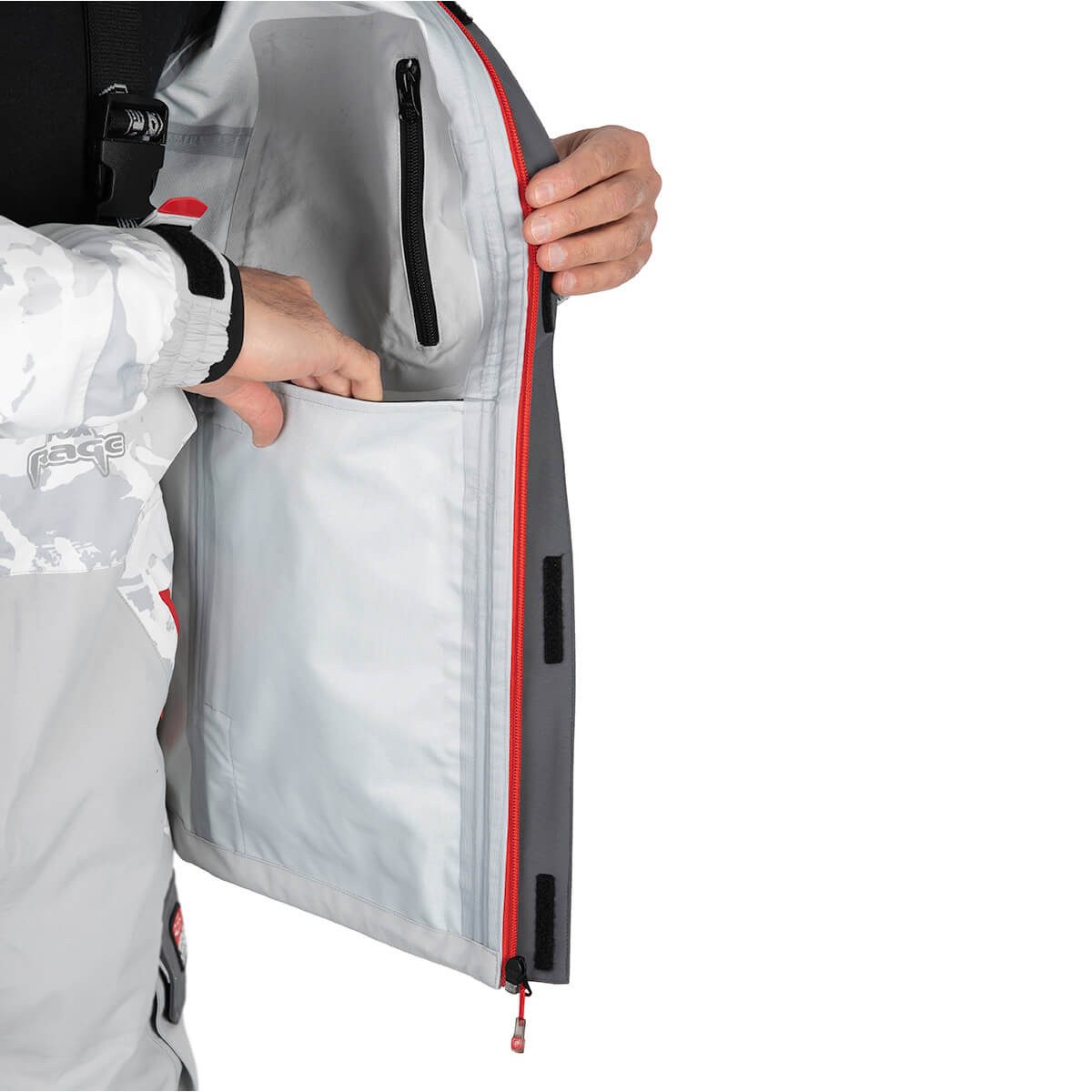 Fox Rage Regenjacke Fox Rage RS Triple Regenjacke Light Camo Wasserdicht Hellgrau Herren