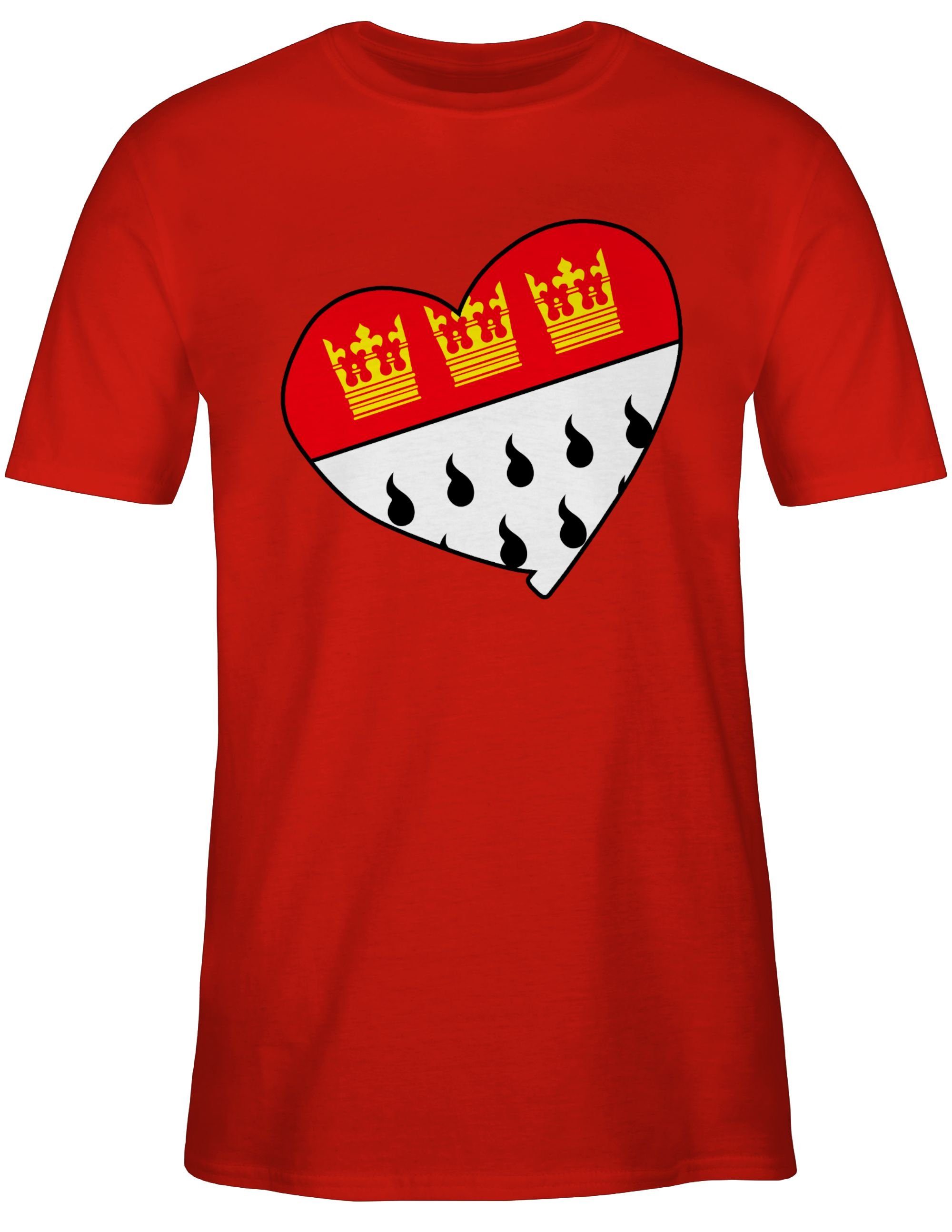 T-Shirt Köln Wappen Herz I Geschenk für Köln Fans