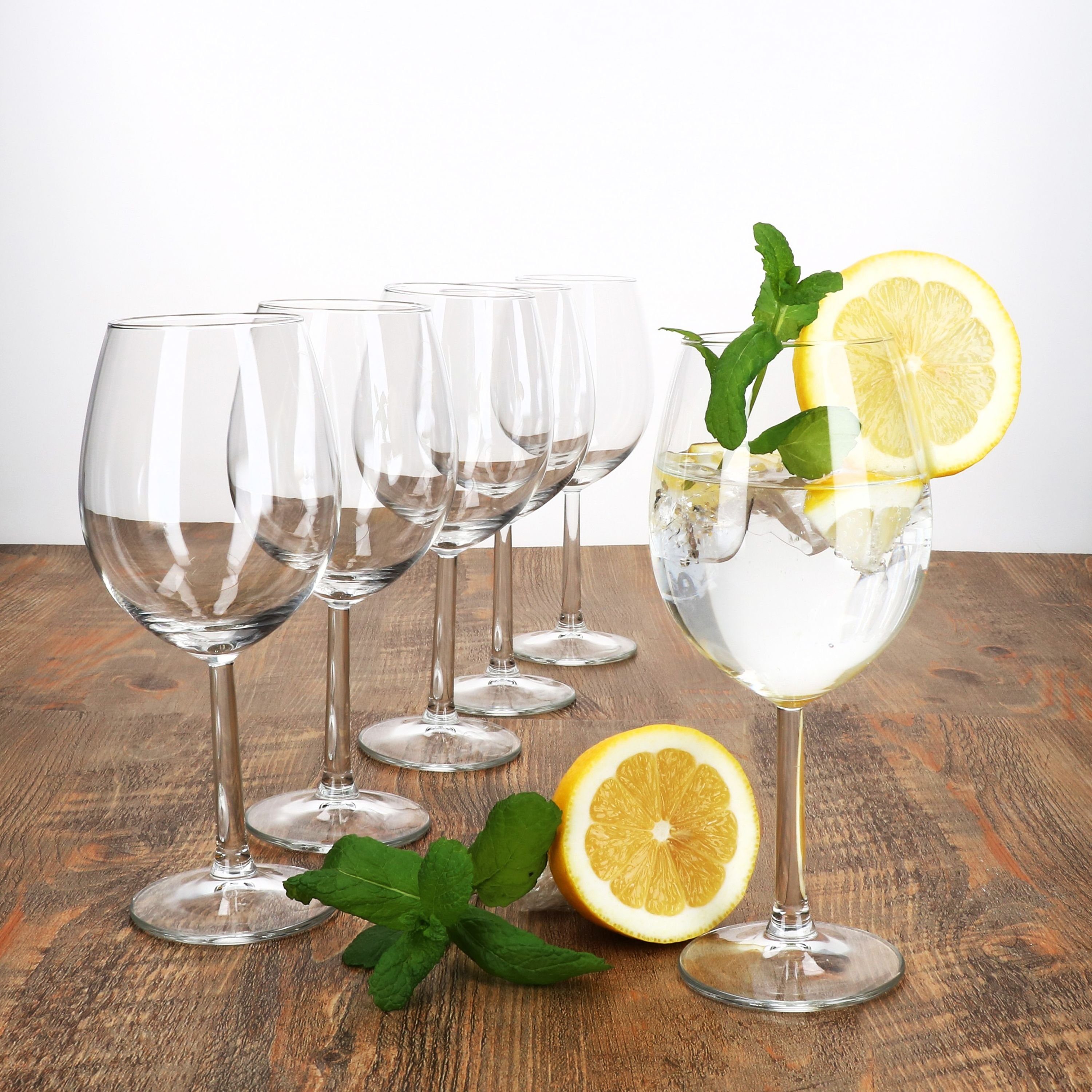 MamboCat Weinglas 6x Vinissi Wasser- & Weingläser 300ml mit Fuß Cocktailglas Feier, Glas