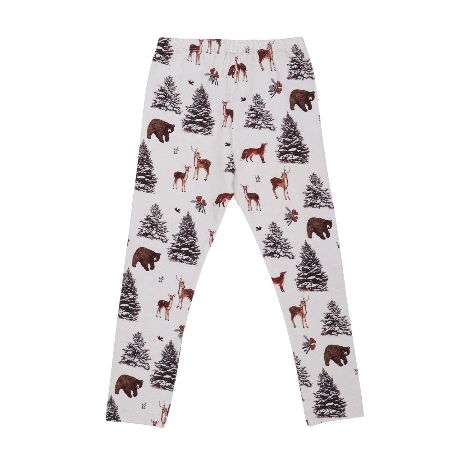 Walkiddy Leggings Weihnachtliche Bio-Baumwoll Leggings für Kinder