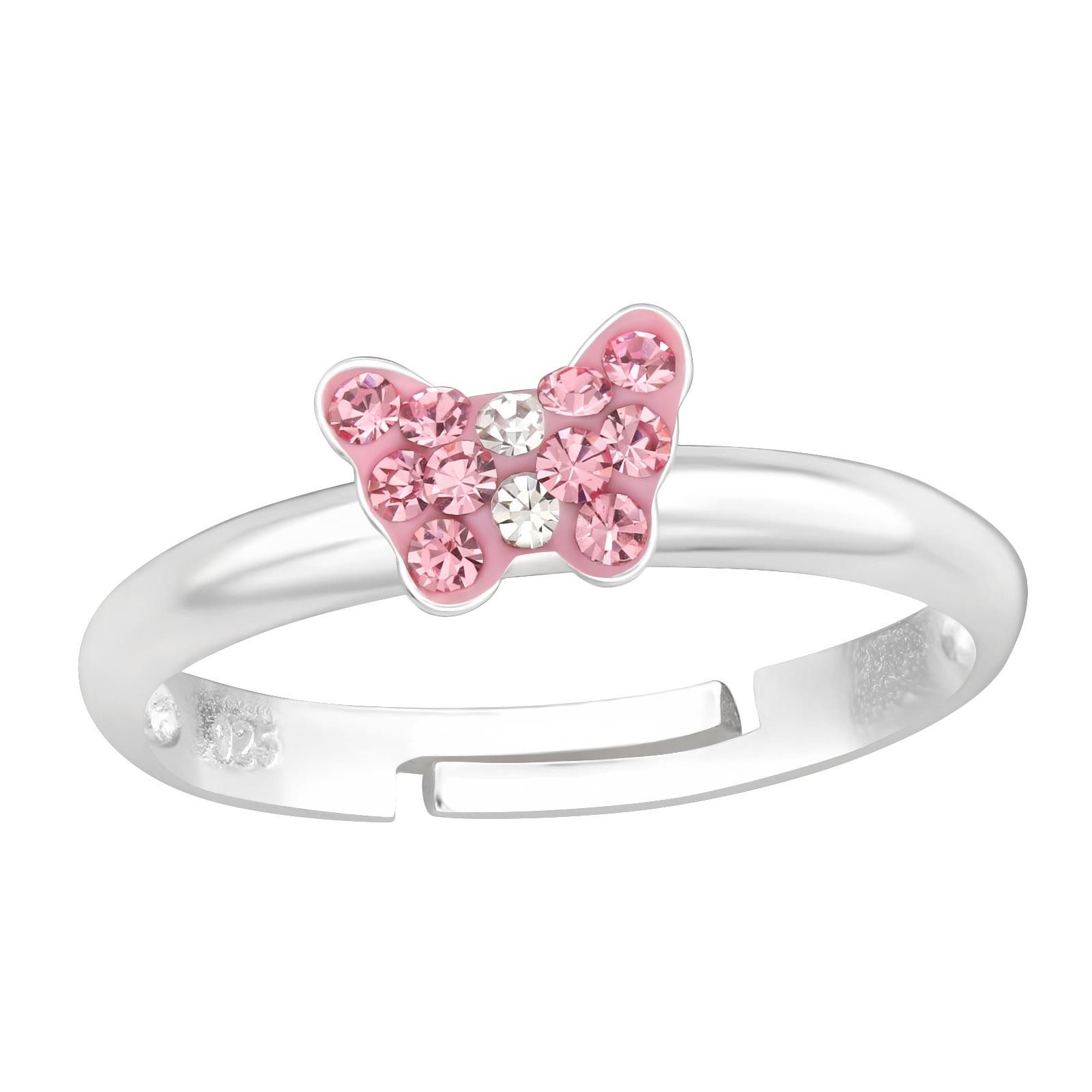 Monkimau Silberring Schmetterling Kinder Ring 925 Silber Geschenk - Größe 2,5