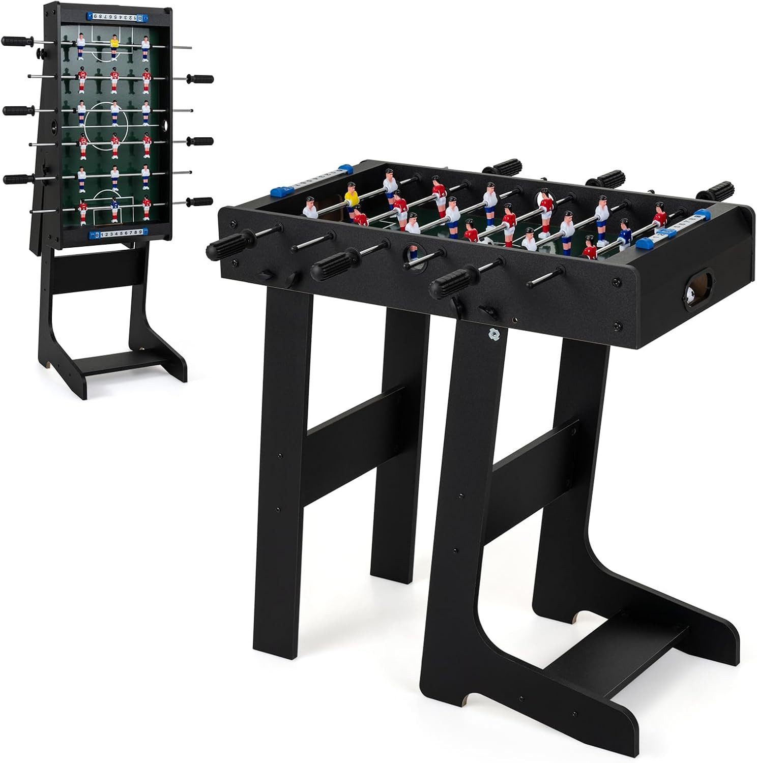 COSTWAY Mini-Tischkicker Tischfußball, 69 x 60 x 71 cm, Kinder, klappbar