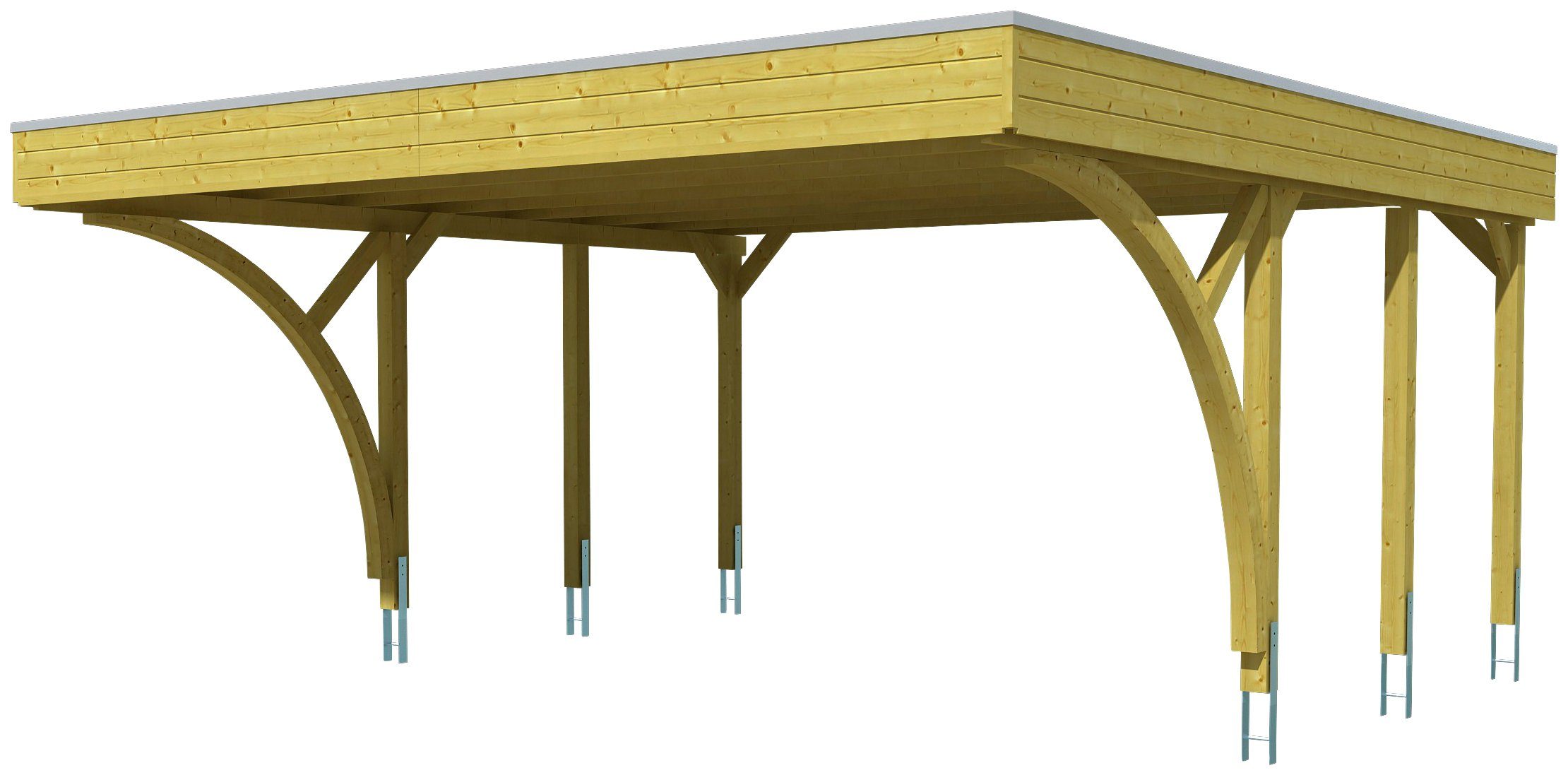 Doppelcarport Einfahrtshöhe 557x555 Friesland 201 cm Skanholz 8, BxT: cm,