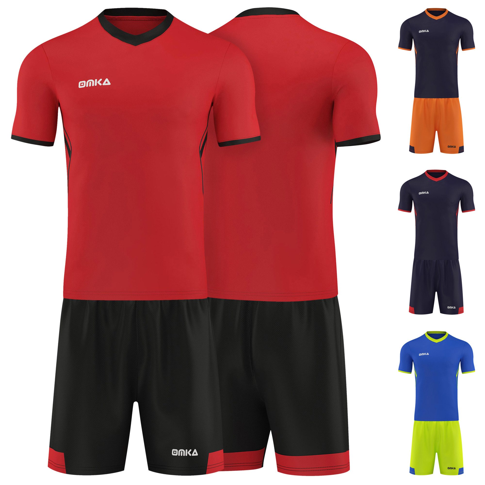 OMKA Fußballtrikot OK110K (Spar-Set, 2er-Set) OMKA Trikotset 2-teilig Teamwear Jersey + Shorts set
