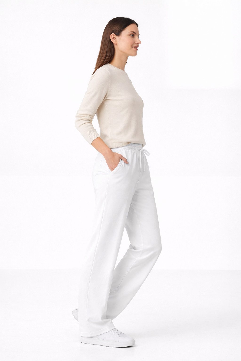 S&S Jogginghose Damen Sweathose Baumwolle Freizeit Sommer Hosen (Packung, 1-tlg., jogginghose für damen) mit High Waist & modernem Wide Leg Schnitt
