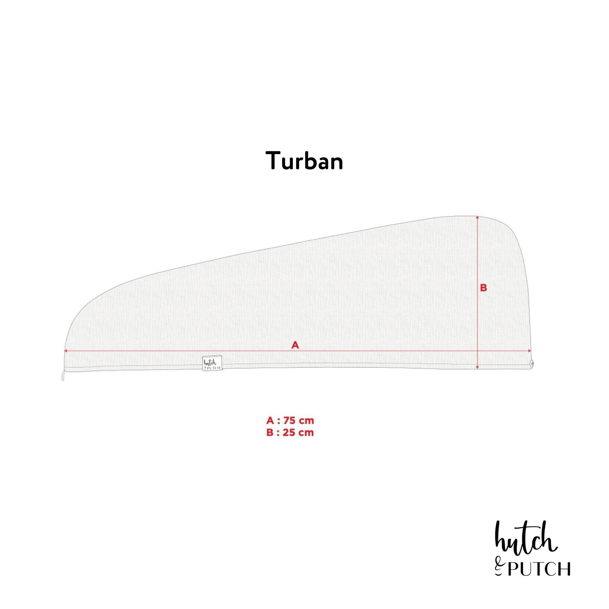 hutch&putch Turban-Handtuch Musselin-Turban • (1-St) Nature