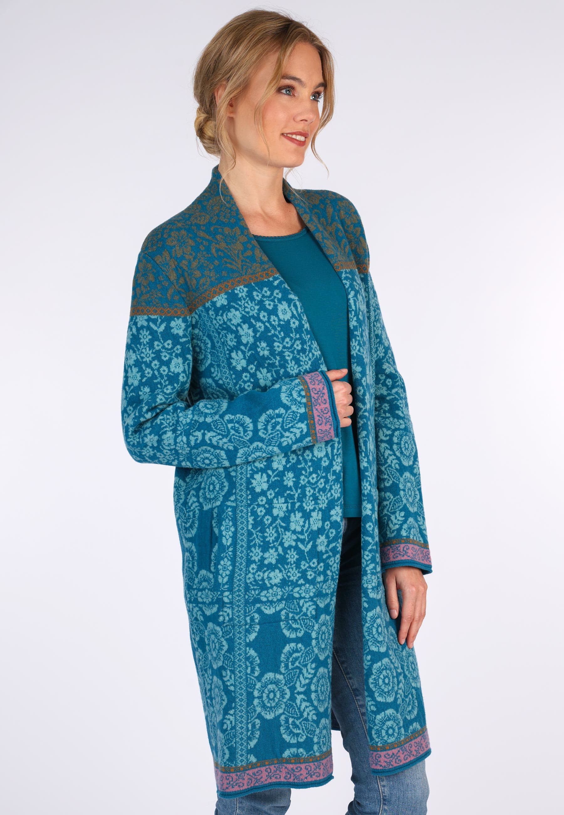 Sorgenfri Sylt Strickmantel Birka flower