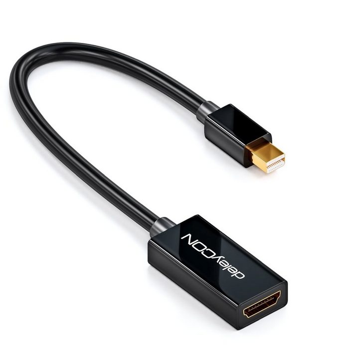 deleyCON deleyCON 0 15m Mini DisplayPort/Thunderbolt zu HDMI Adapter UHD 2160p Video-Kabel