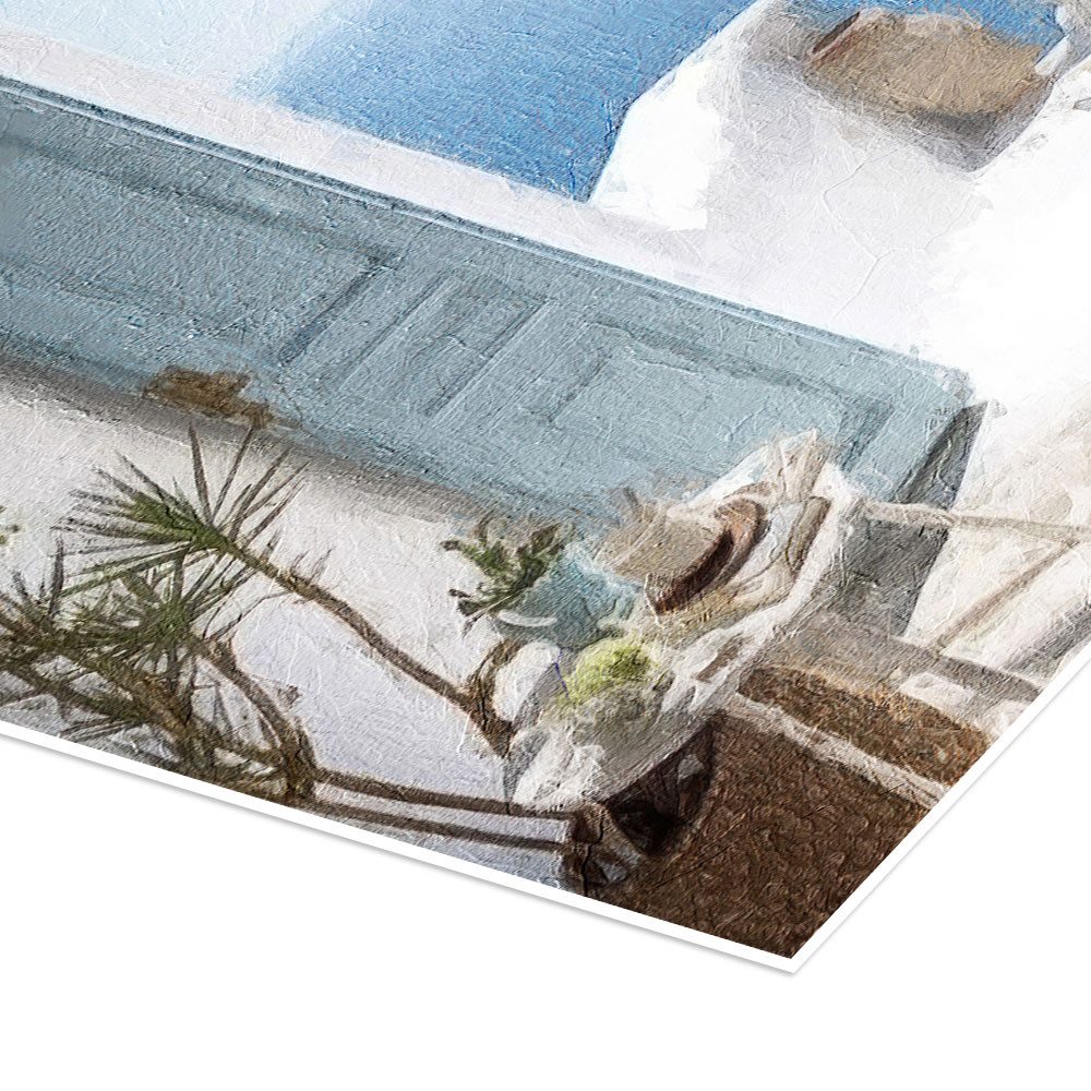 Posterlounge Wandbild Blaue Griechische Tür III, Willow Studio, erhältlich als Poster, Leinwandbild, Wandsticker oder Acrylglasbild