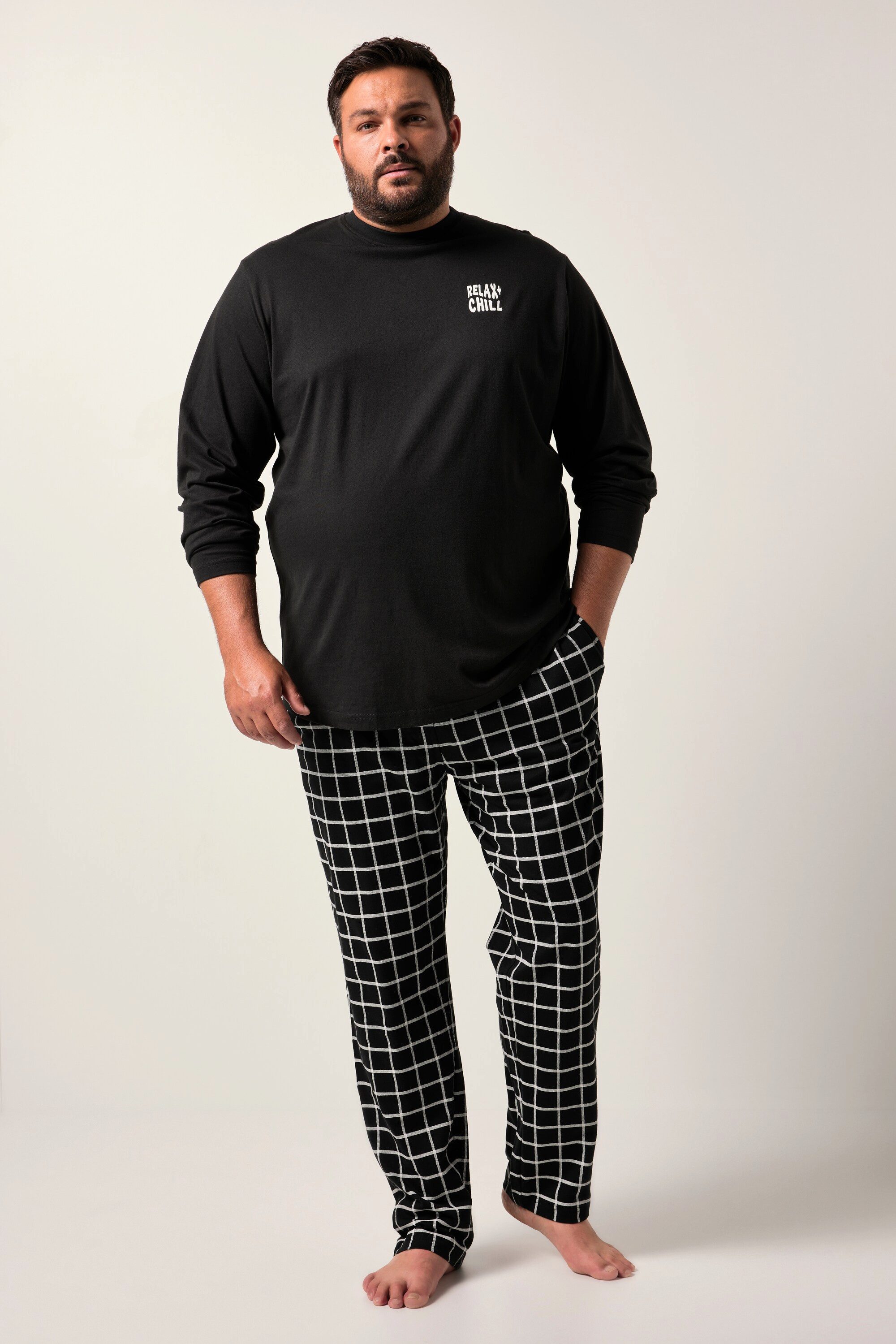 Men Plus Schlafanzug Men+ Schlafanzug Zweiteiler Jersey Langarm günstig online kaufen