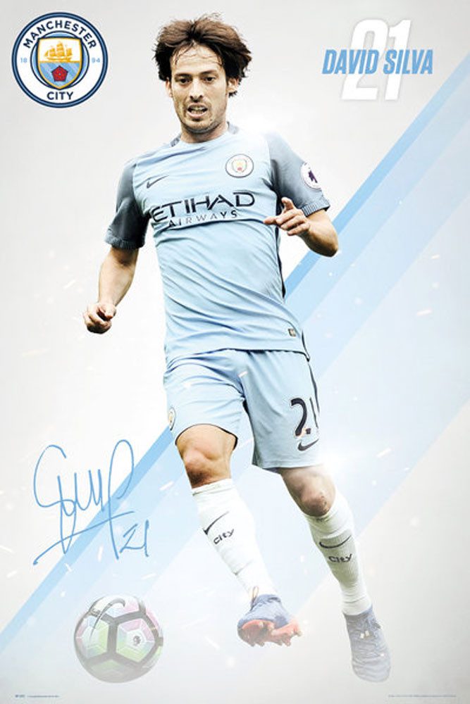 Poster Manchester City - Poster - Silva 16/17