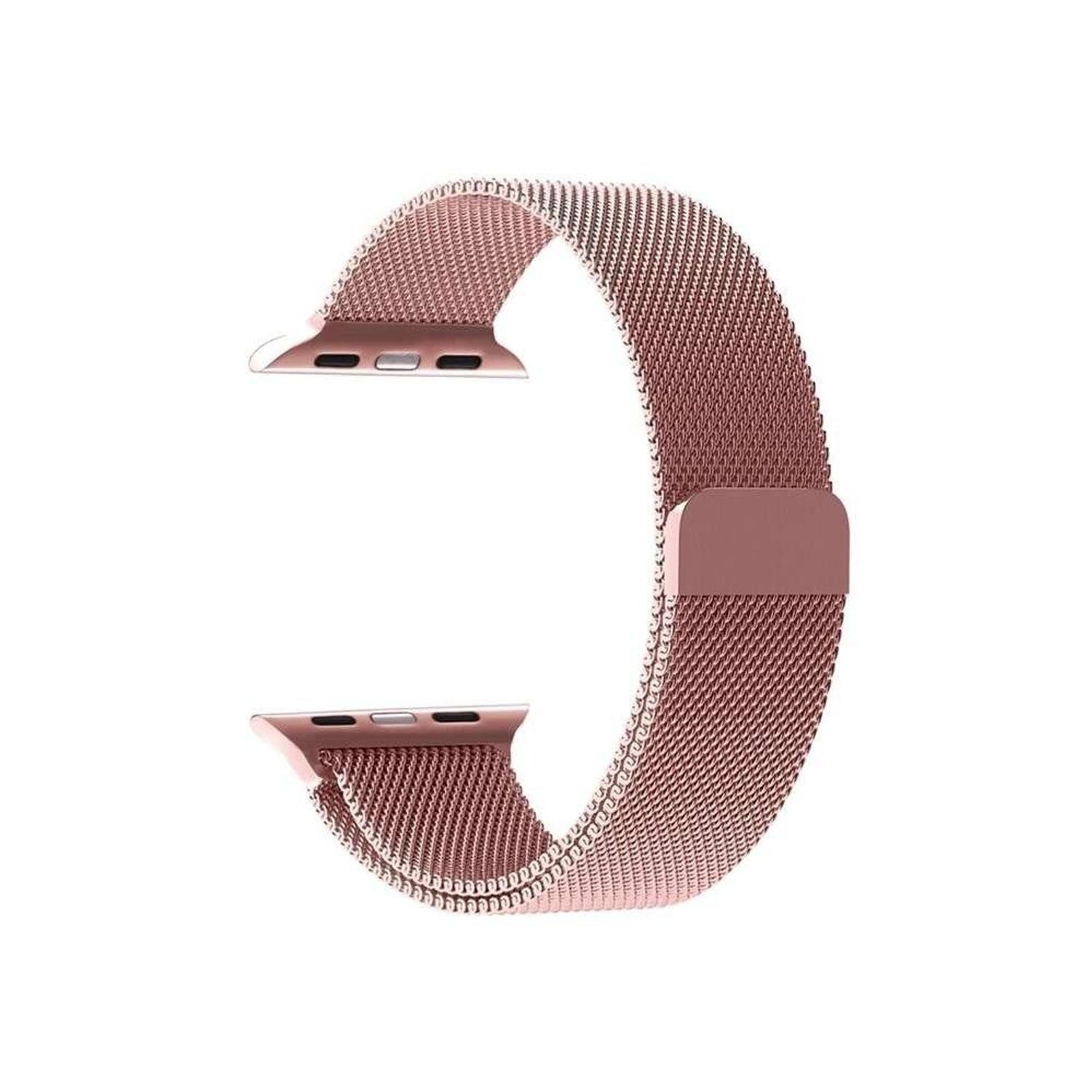 Kompatibel «Edelstahl Strap Apple mit Rosengold. Absorption zggzerg Uhrenarmband magnetische