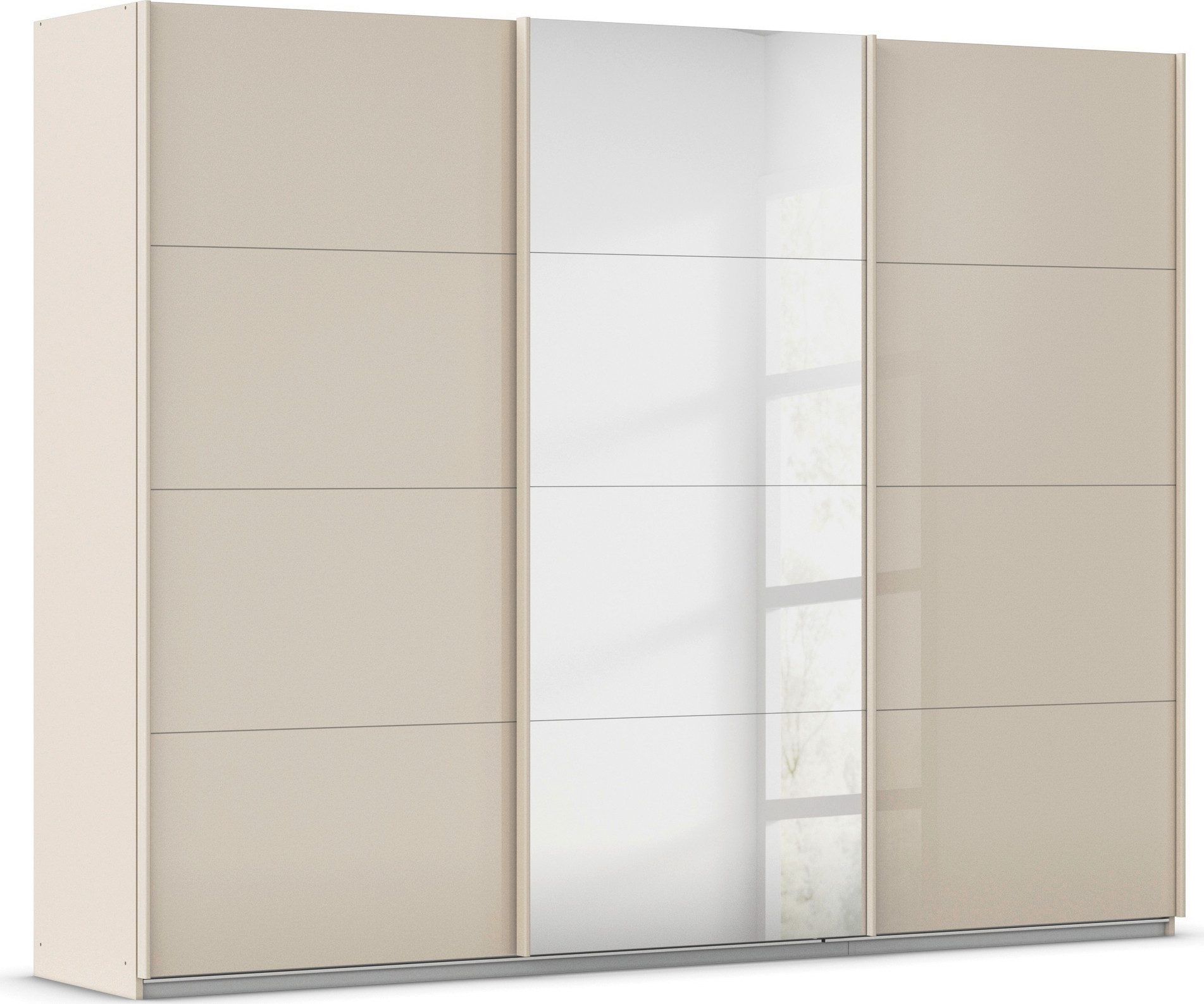OTTO home Schwebetürenschrank Kleiderschrank Kleiderschränke Schrank Garderobe AGORDO mit Glasfront (Breiten 203/271/315/360 cm, Höhen 210/229 cm) durchdachte Innenausstattung, in 4 Breiten und 2 Höhen MADE IN GERMANY