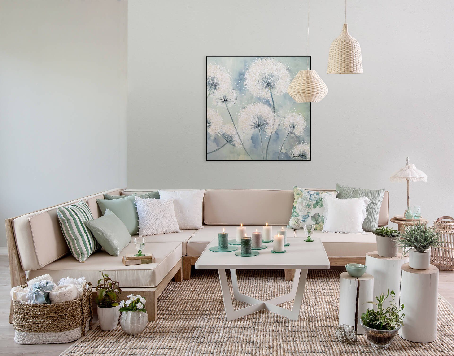 KUNSTLOFT Gemälde Durch Land und Zeit 80x80 cm, Leinwandbild 100% HANDGEMALT Wandbild Wohnzimmer