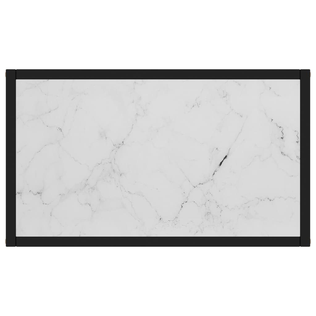 furnicato 60x35x75 Beistelltisch Konsolentisch Hartglas Weiß (1-St) cm