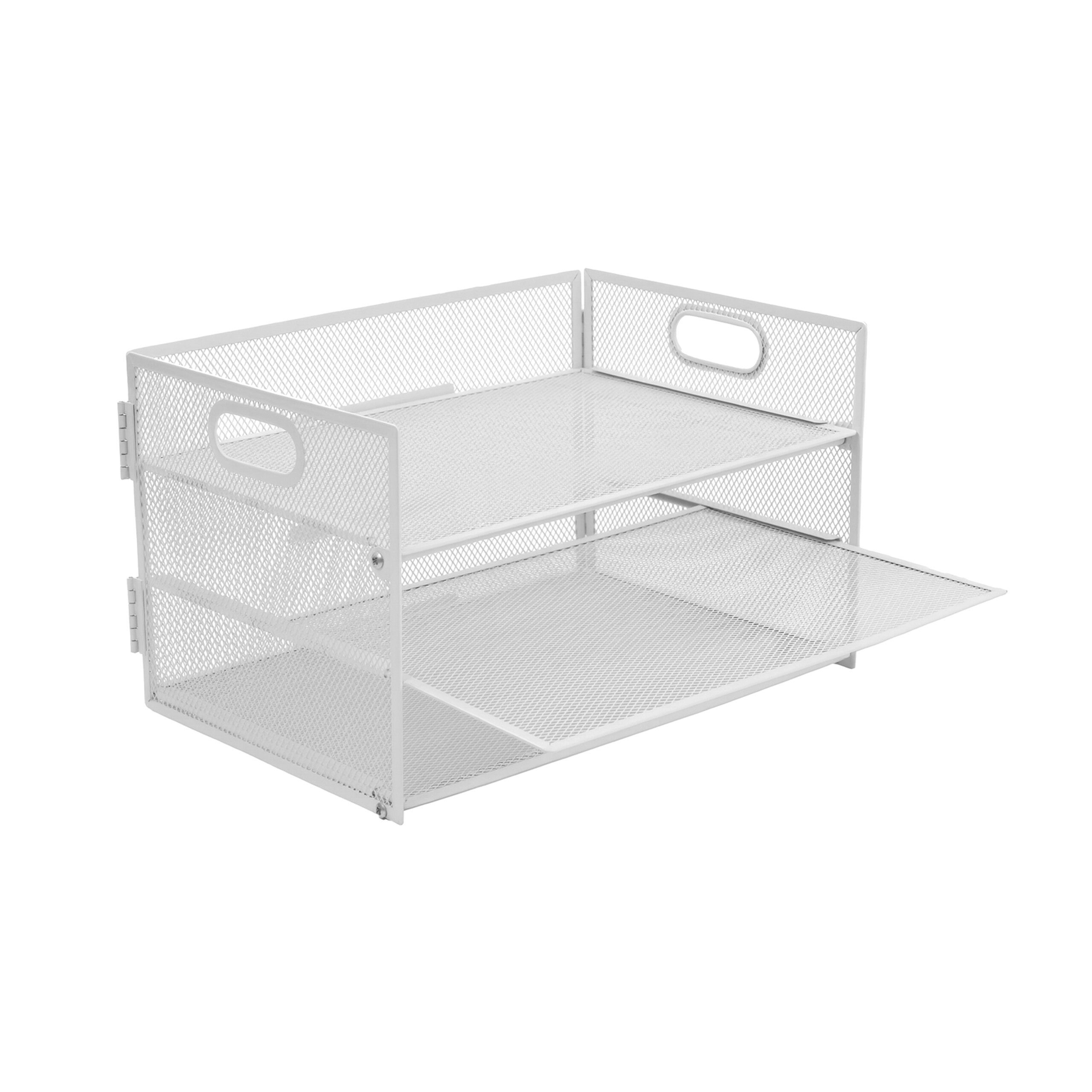 relaxdays Briefablage Dokumentenablage Metall 3 Fächer, weiß