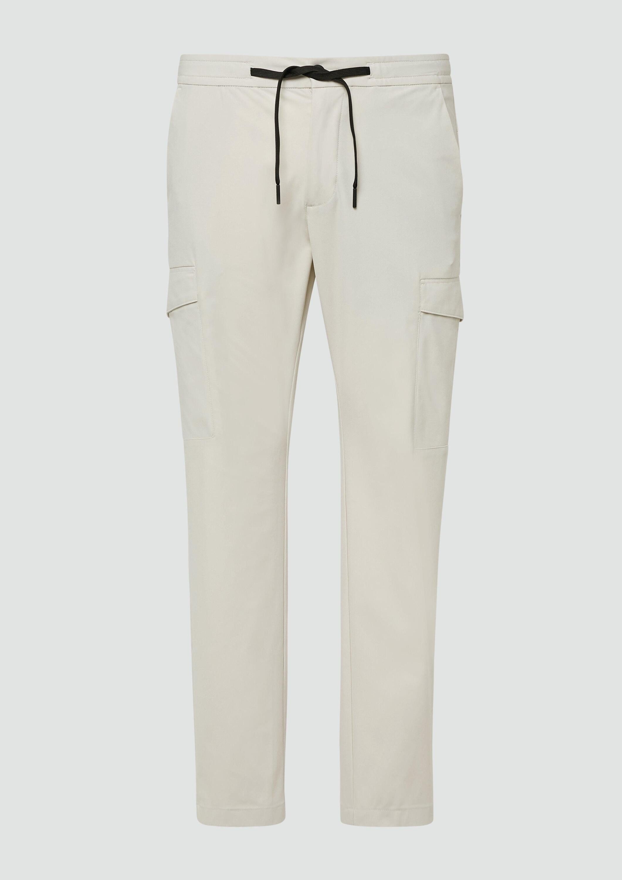 s.Oliver Chinos Hose Sportive Jogpants mit Cargo-Taschen aus elastischem Jersey