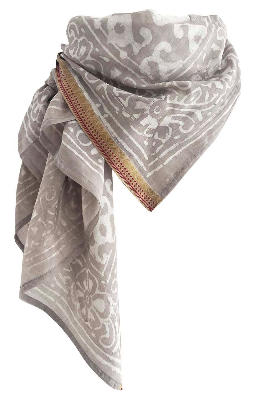 Wishproject® Multifunktionstuch Pareo leichtes XXL Baumwolltuch für Damen, verwendbar als Strandtuch, Halstuch oder Schultertuch
