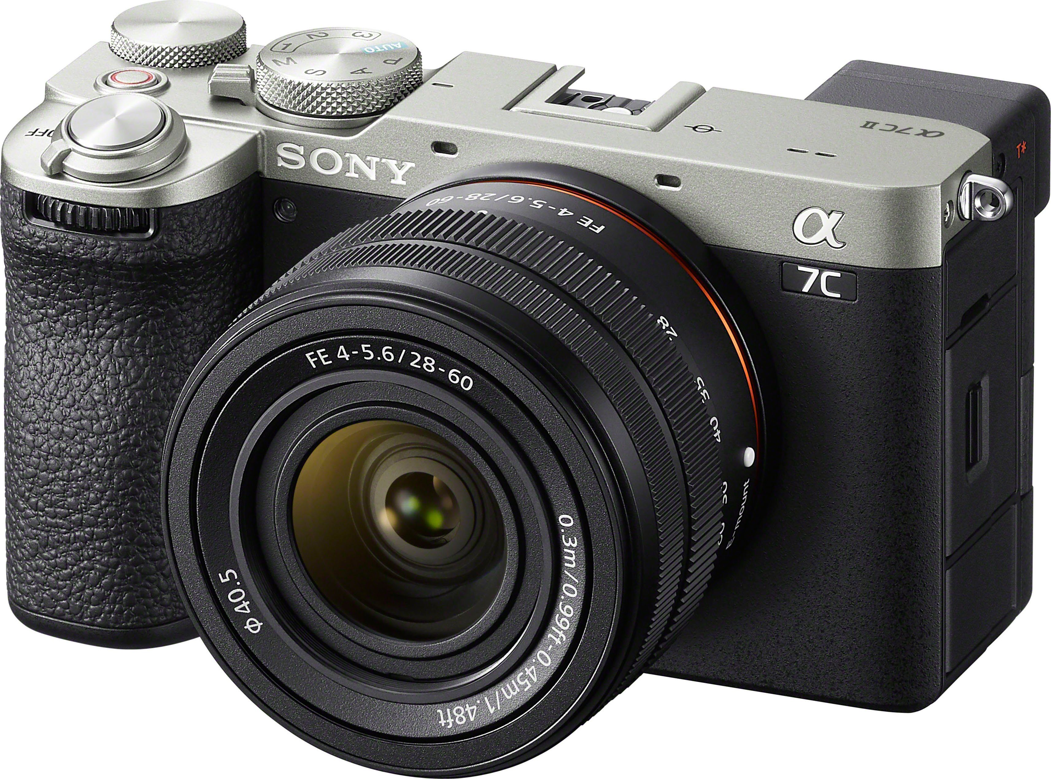 Sony Alpha 7C II Systemkamera (FE 28-60mm f4-5.6, 33 MP, 2,1x opt. Zoom, Bluetooth, NFC, WLAN)