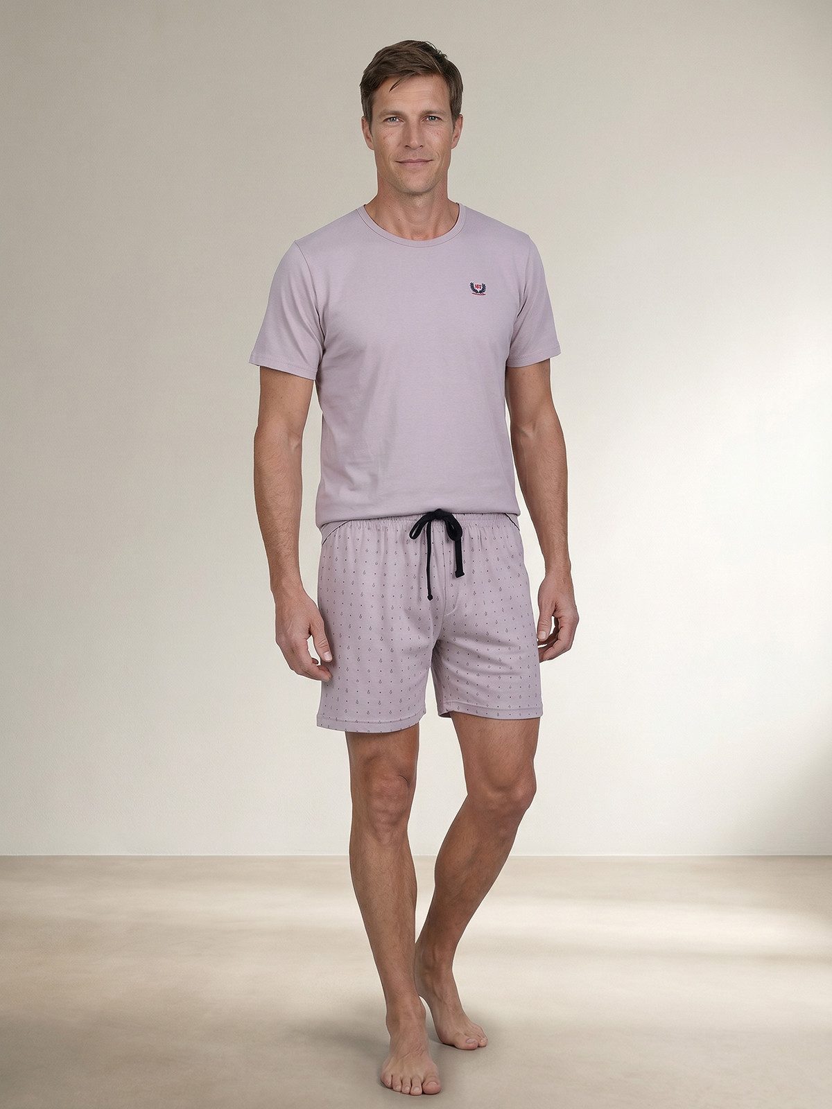Henry Terre Shorty Paul Zweig Design Pyjama Set Kurz - Shorts