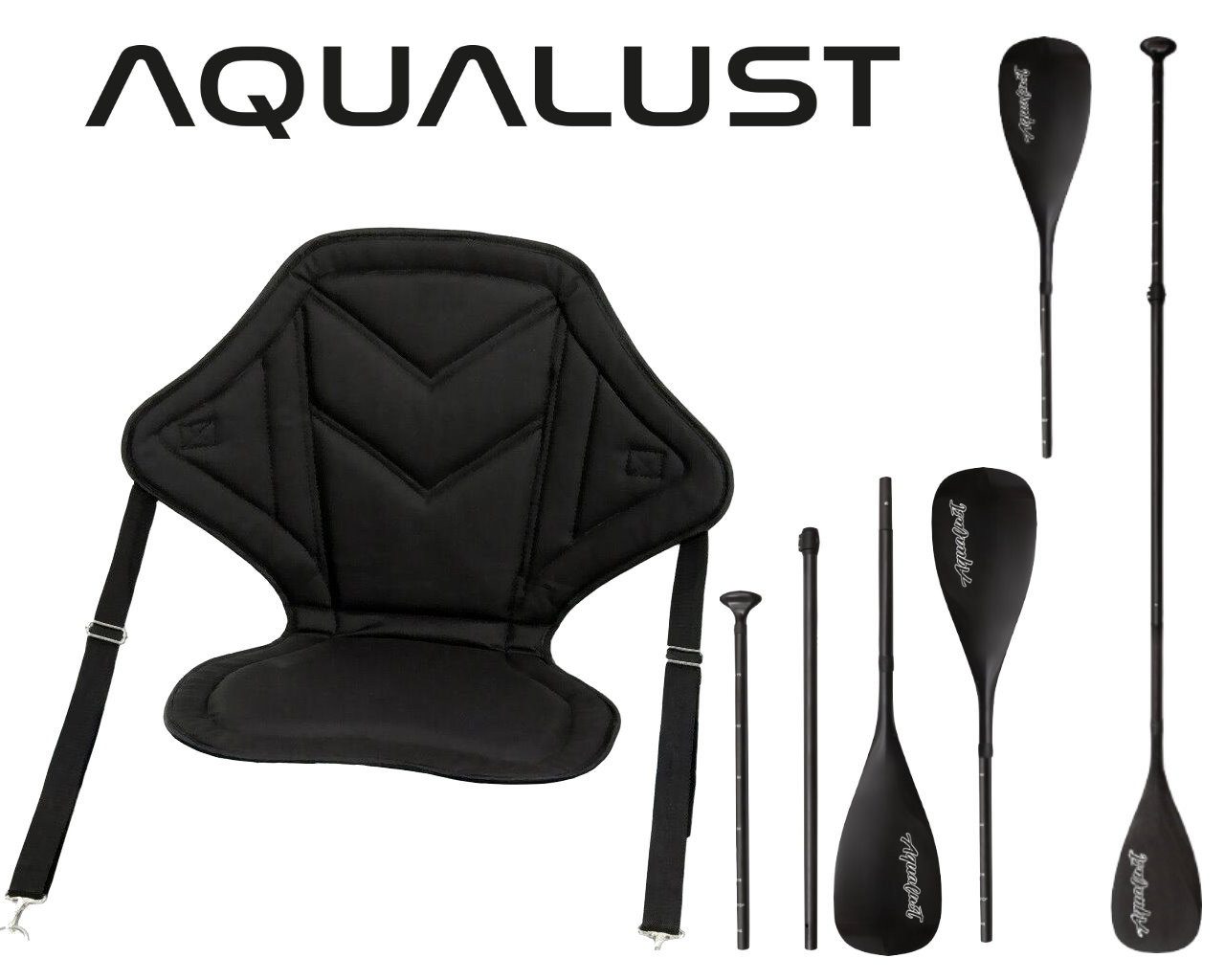 SUP-Board AQUALUST Kajak Sitz + Dual Tech Paddle SUP Board Paddel 2-in-1 iSUP