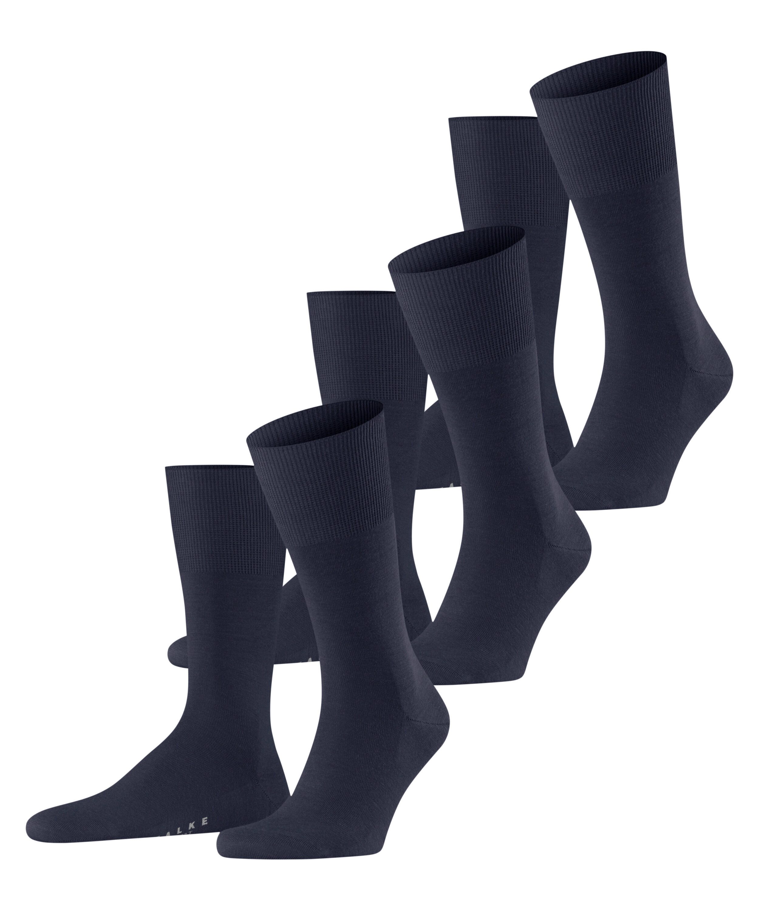 FALKE Socken Airport (3 Paar) im praktischen 3er-Bundle, mit Merinowolle außen und Baumwolle innen