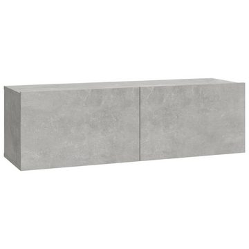 vidaXL TV-Schrank 7-tlg. TV-Schrank-Set Betongrau Holzwerkstoff (7-St)