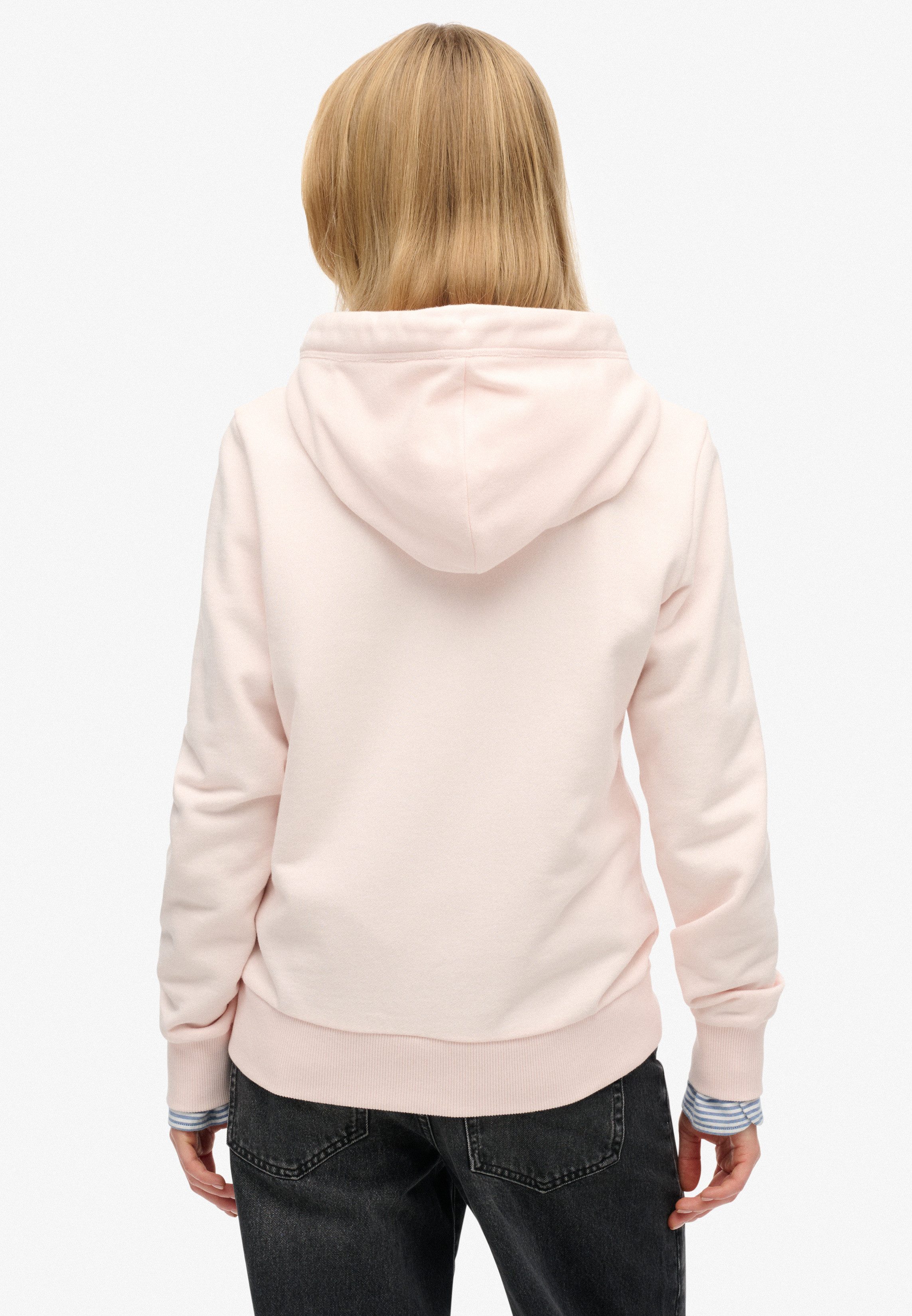 Superdry Kapuzensweatjacke ESSENTIAL LOGO ZIPHOOD HB Baumwollmischung, Relaxed Fit, mit Reißverschluss – Bild 3 von 5