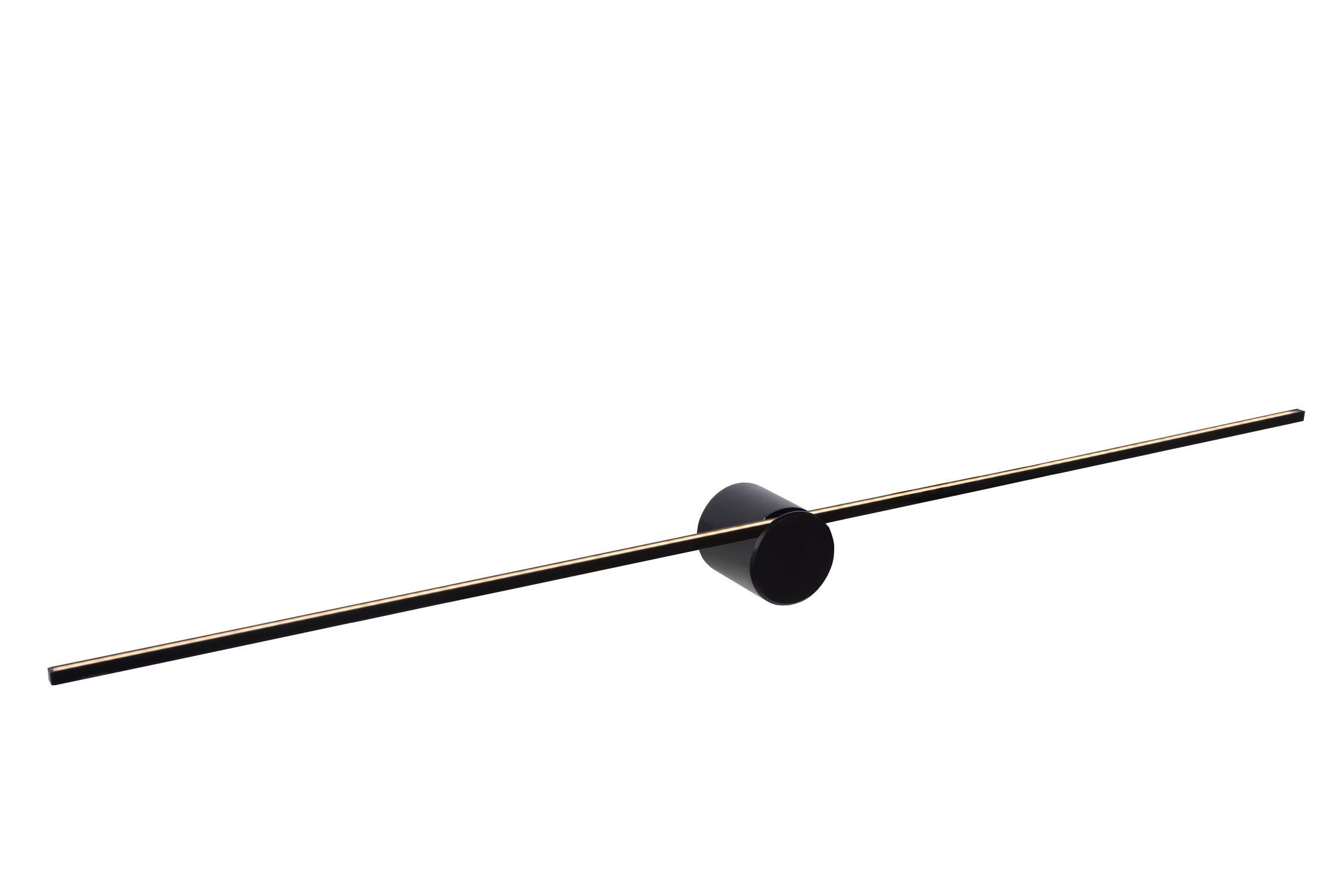 Licht-Erlebnisse Wandleuchte ARILO, LED fest integriert, Warmweiß, LED Aluminium B: 90 cm IP44 Schwarz länglich warmweiß 2700 K 460 lm