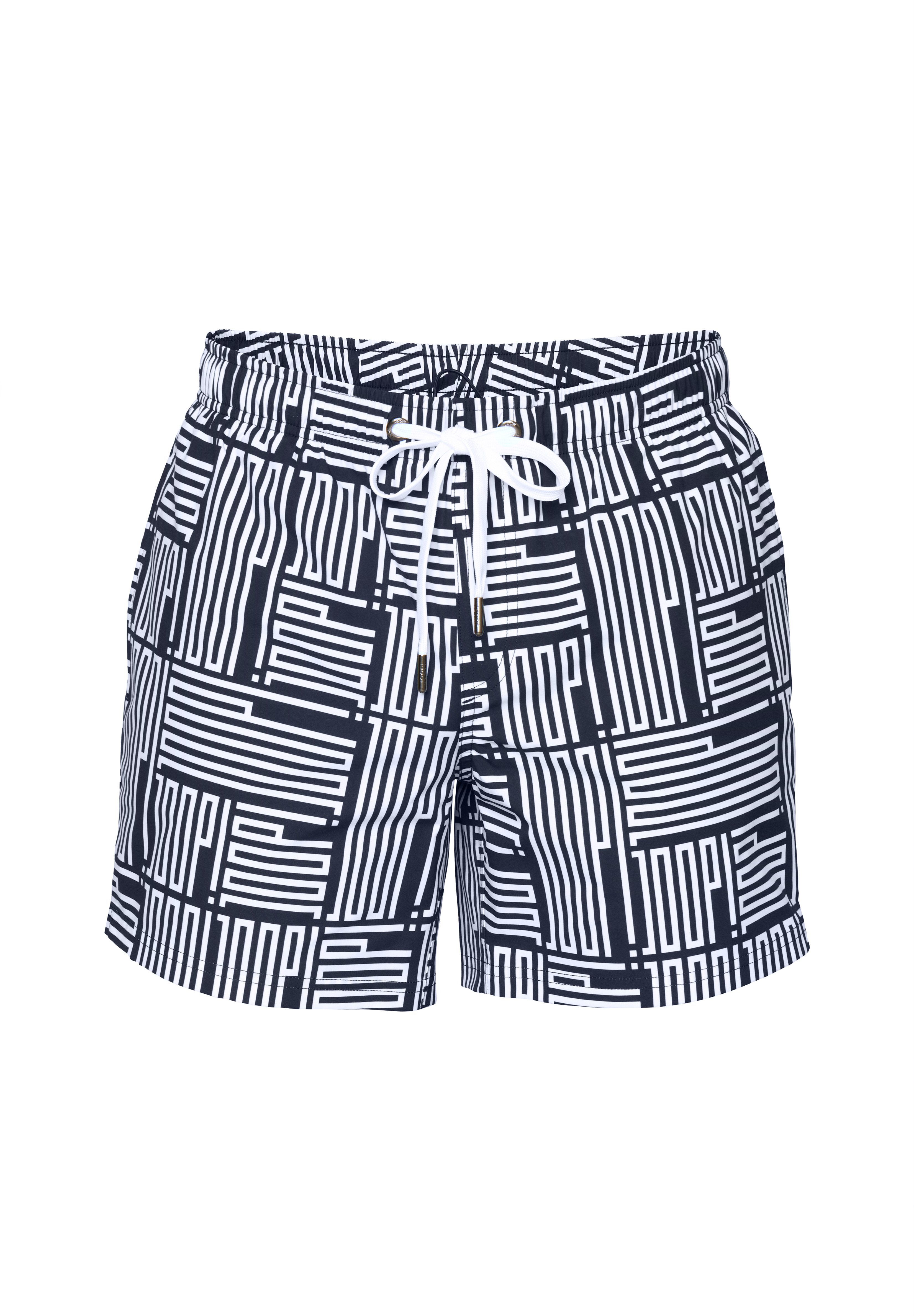 JOOP! Badeshorts Deco Logo mit großem Allover-Wording und seitlichen Taschen