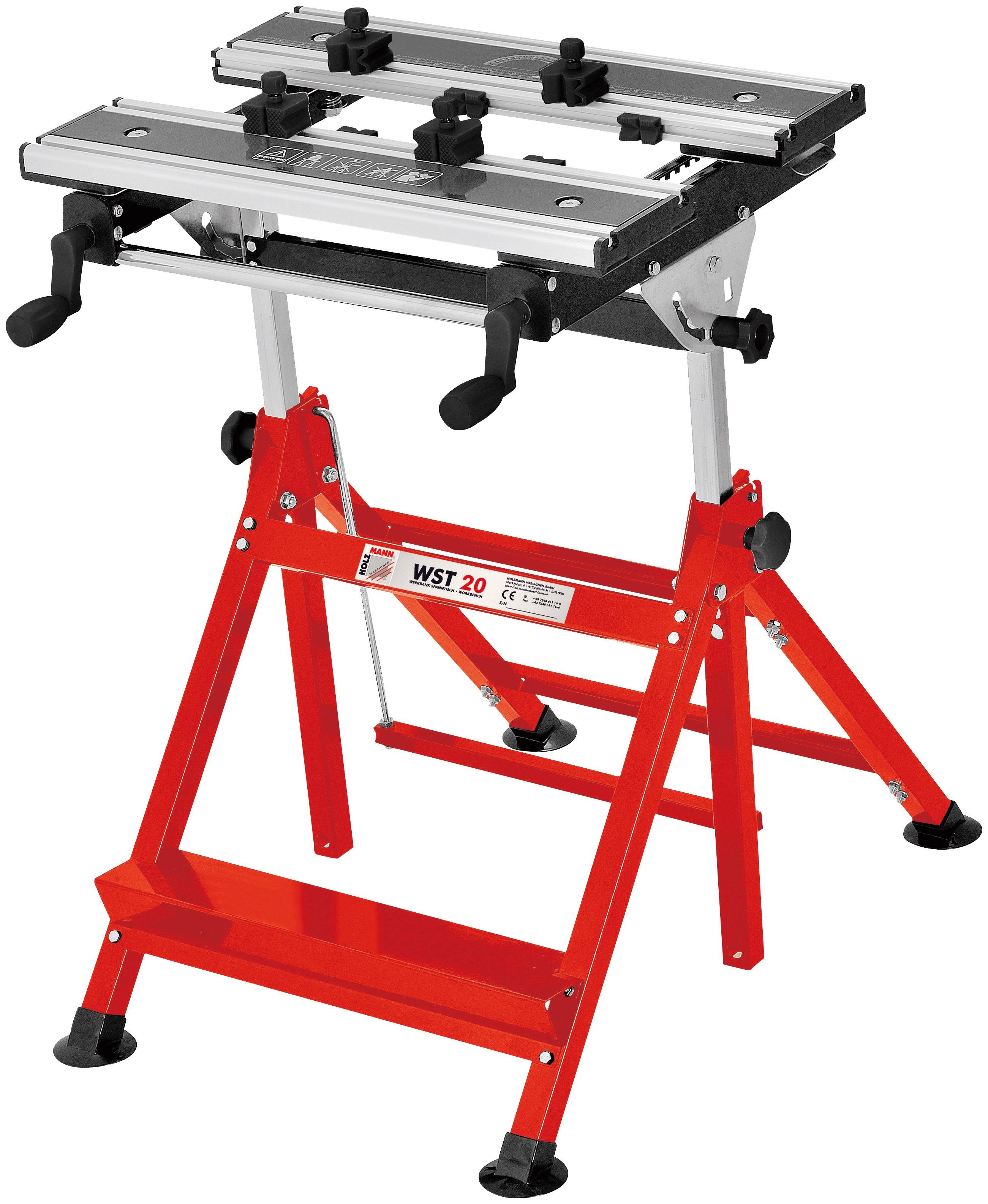 Holzmann Werkbank WST20, Höhe/Länge: 73,5-102,5x55 cm, inkl. verstellbare Spannbacken