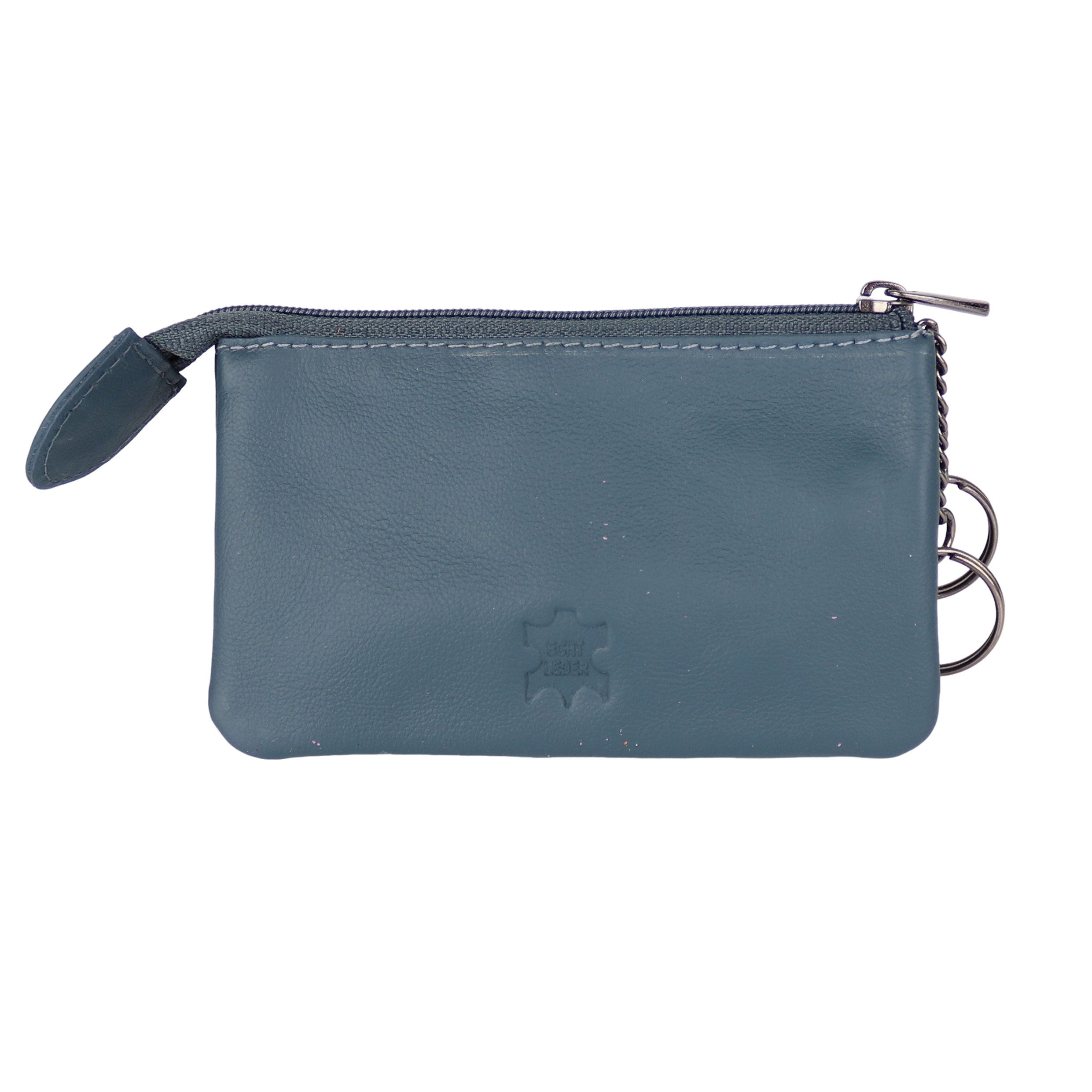 MIRROSI Schlüsseltasche UNISEX Echtleder mit zwei Fächern, 1 Steckfach, Schlüsseletui für Damen und Herren – Bild 2 von 3