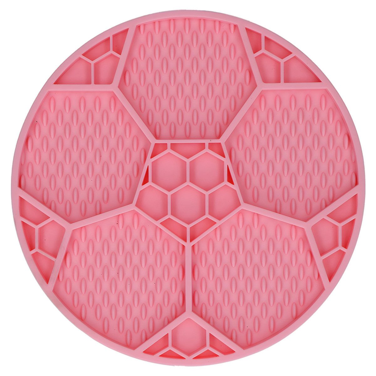 EAT SLOW LIVE LONGER Antischlingnapf Leckmatte Fußball rosa
