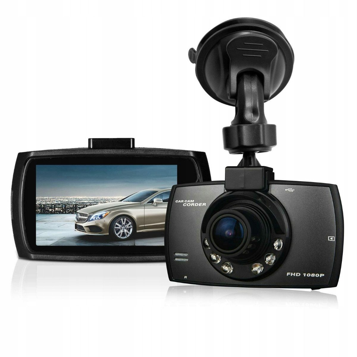 R2 Invest G30 Autokamera Full HD 1080p mit 2,2 Zoll Display und G-Sensor Dashcam