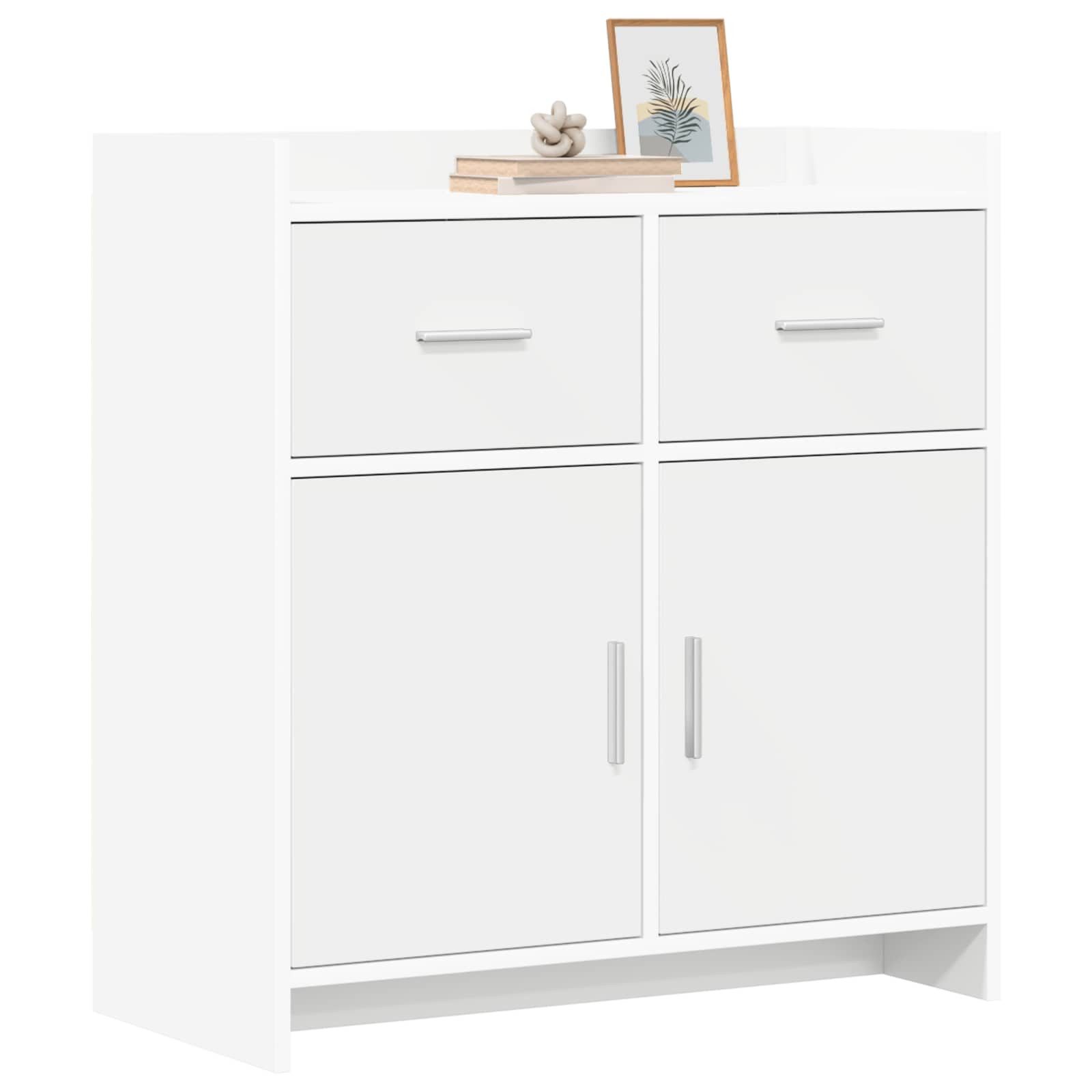 vidaXL Sideboard Sideboard Weiß 75 x 36 x 80 cm Holzwerkstoff (1 St)