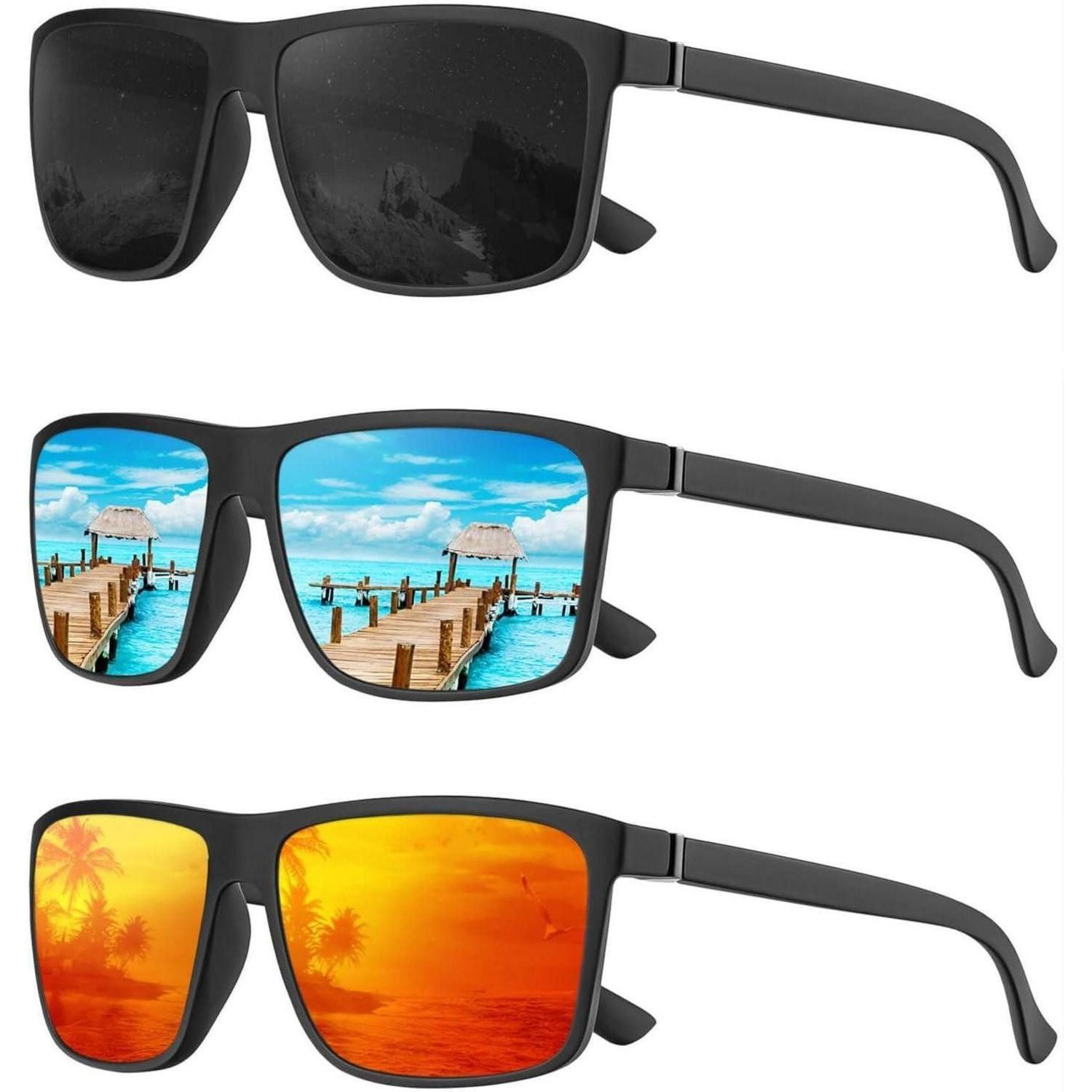 Sonnenbrille Sonnenbrille polarisiert UV400 Pilotenbrille Herren Damen Vintage