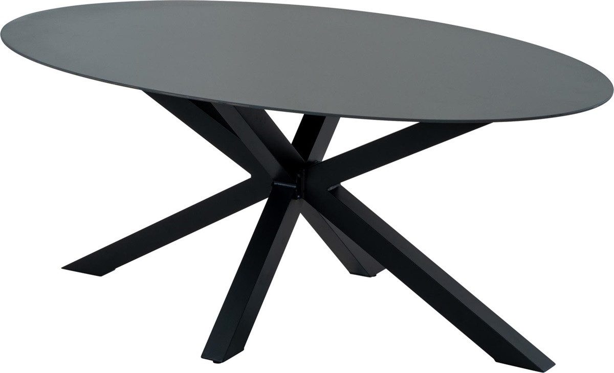 Lesli Living Gartentisch Tisch Crest oval 180x100cm Aluminium schwarz