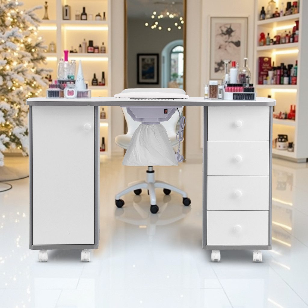 DARDVORLAG Arbeitstisch Profi Nageltis mit Staubabsaugung und Lenkrollen, m günstig online kaufen